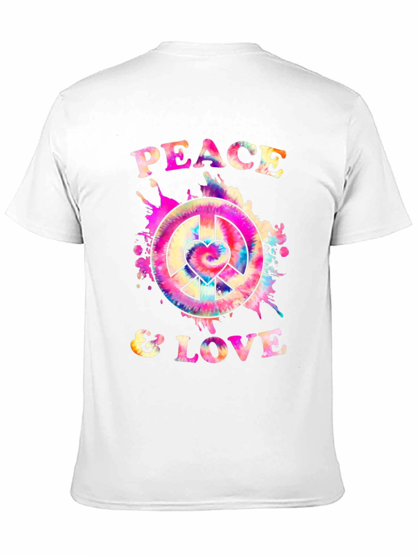 Peace & Love Tie Dye Graphic T-Shirt