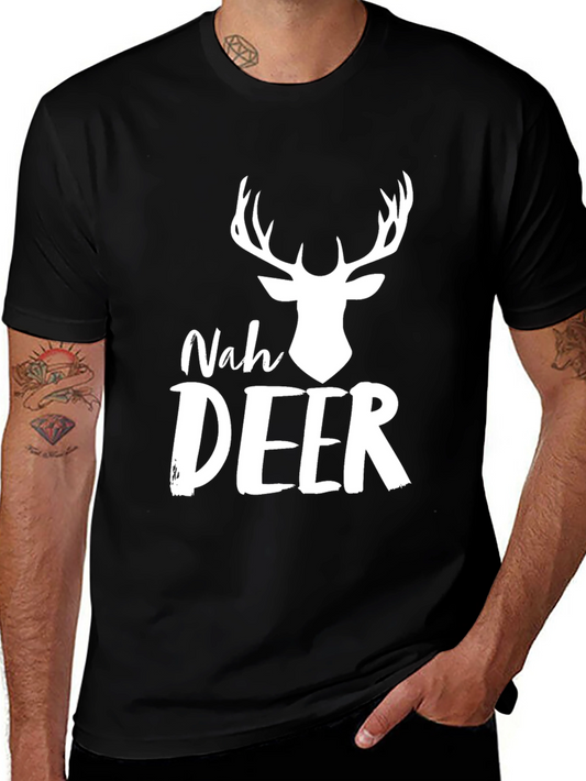 Nah Deer Mens Graphic T-Shirt