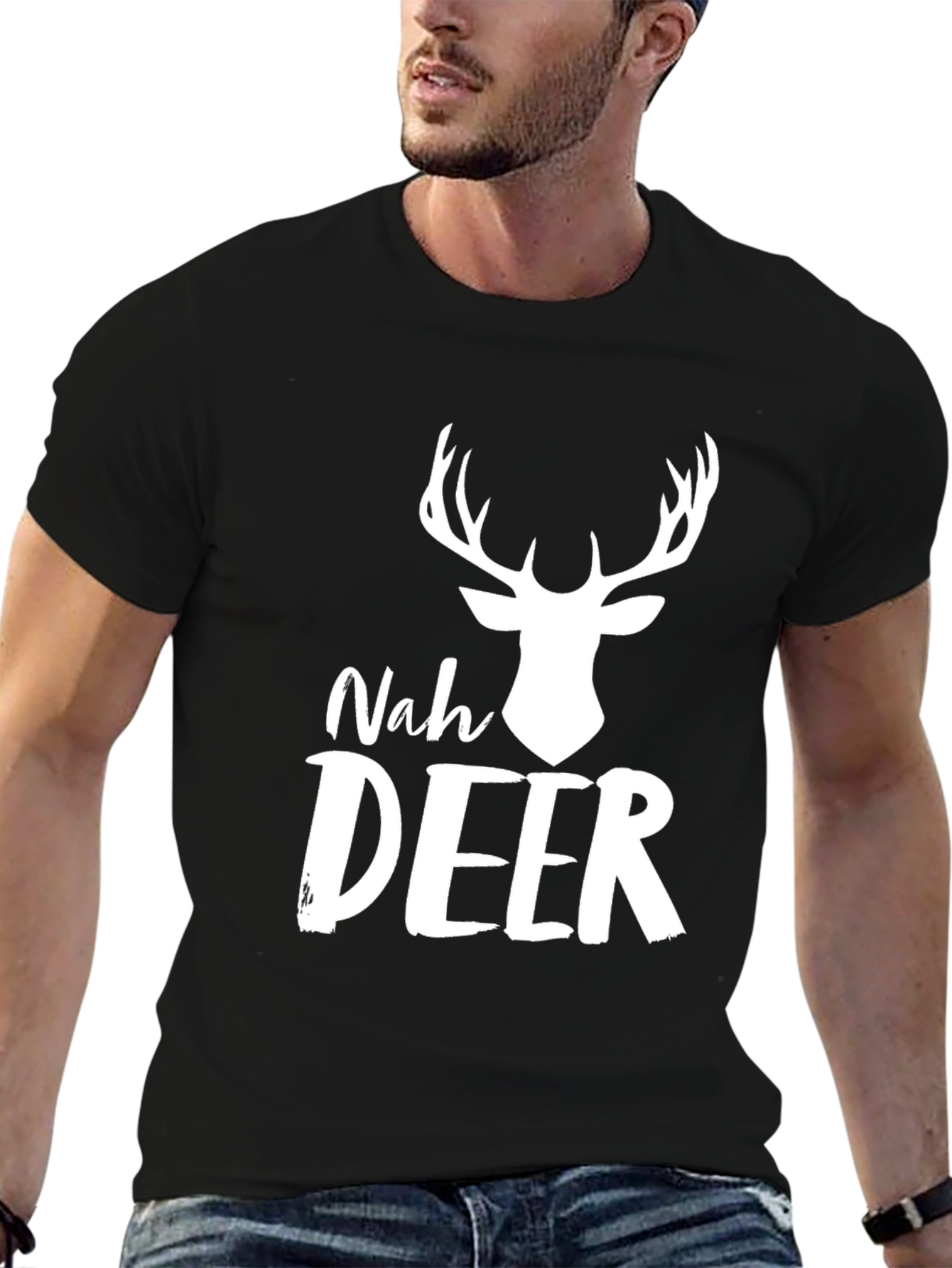 Nah Deer Mens Graphic T-Shirt