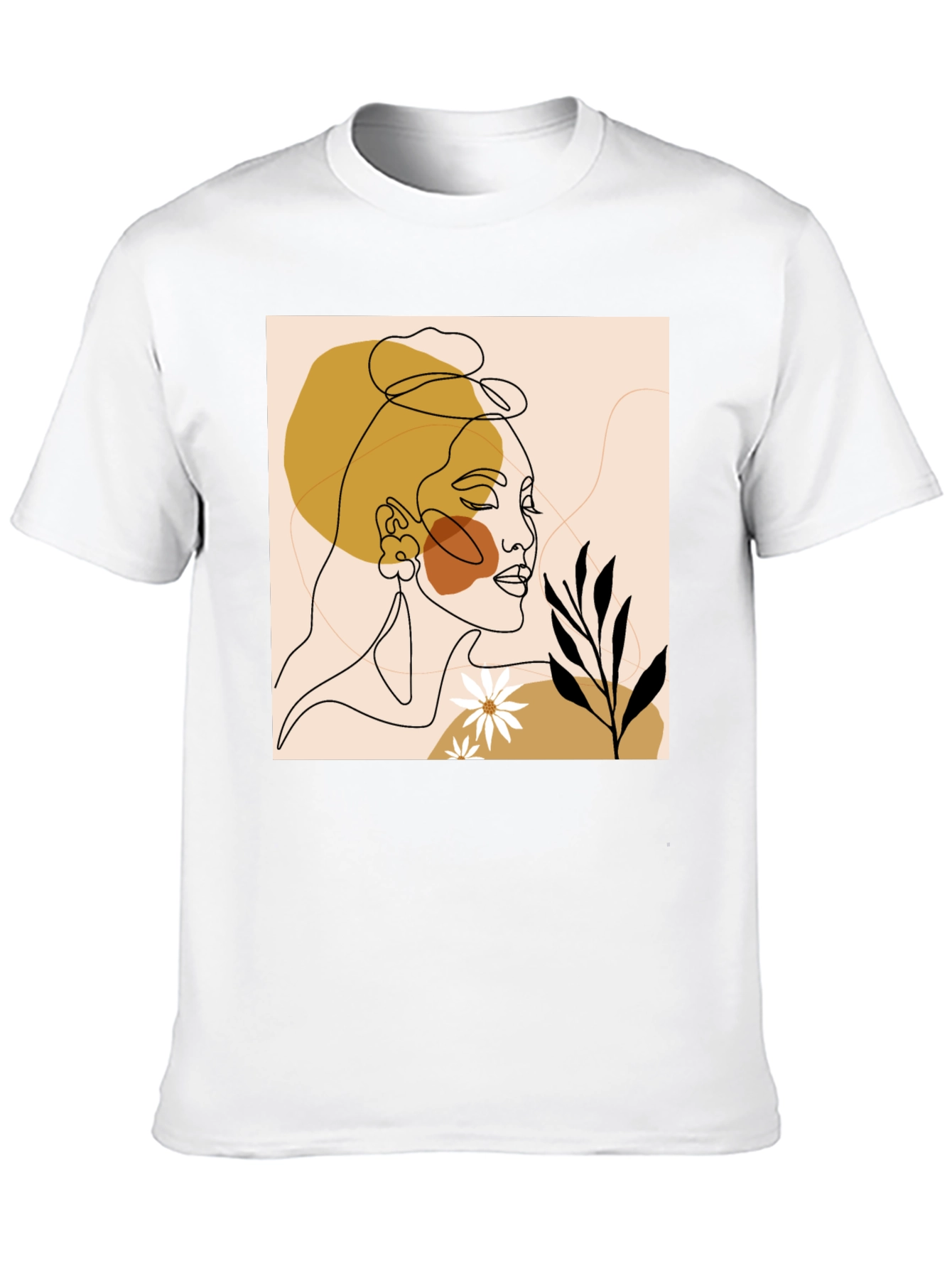 Abstract Face Line Art Graphic Tee