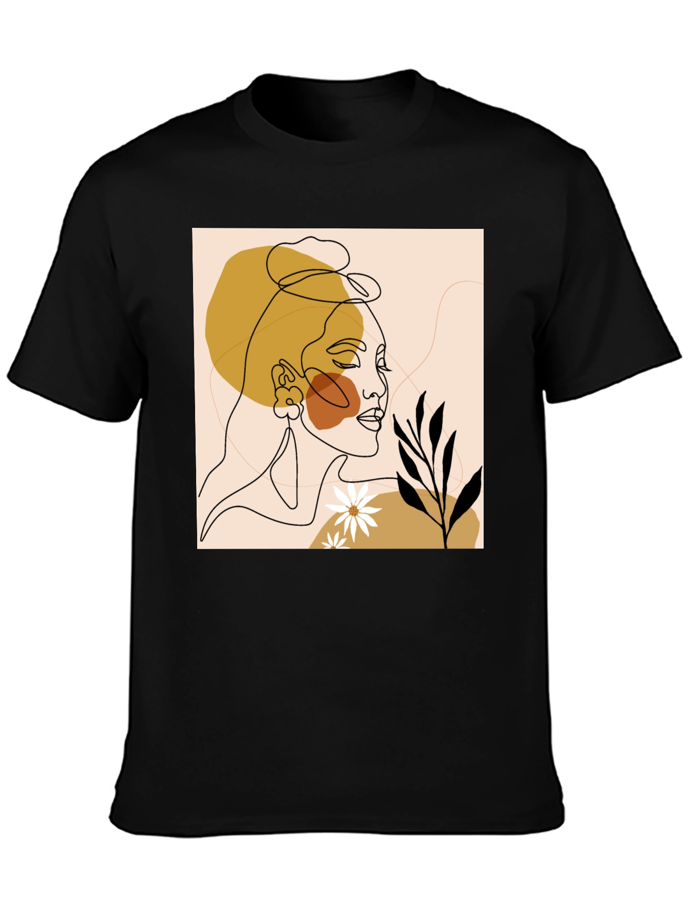 Abstract Face Line Art Graphic Tee