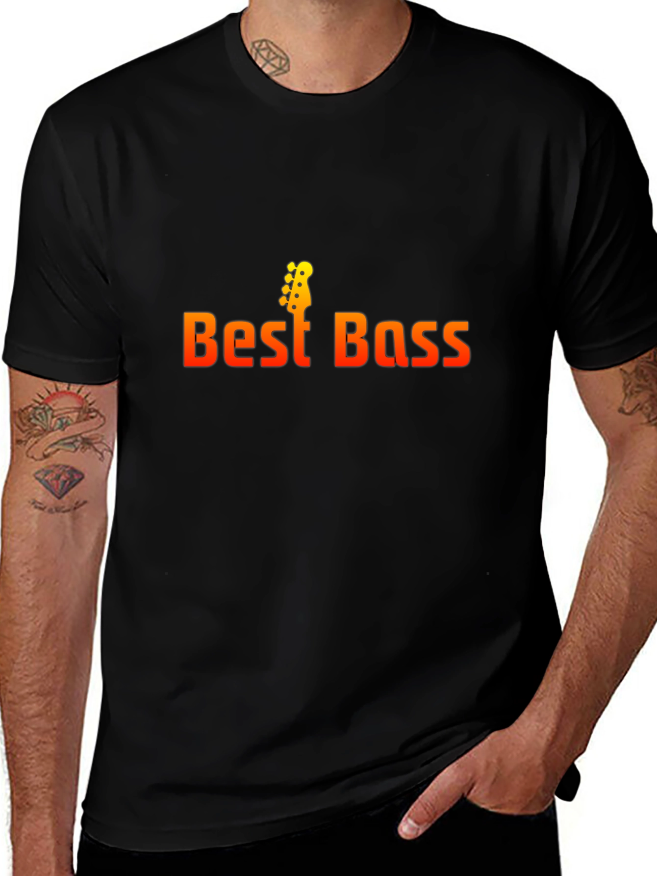 Best Bass Guitar Graphic Tee - Music Lover Shirt