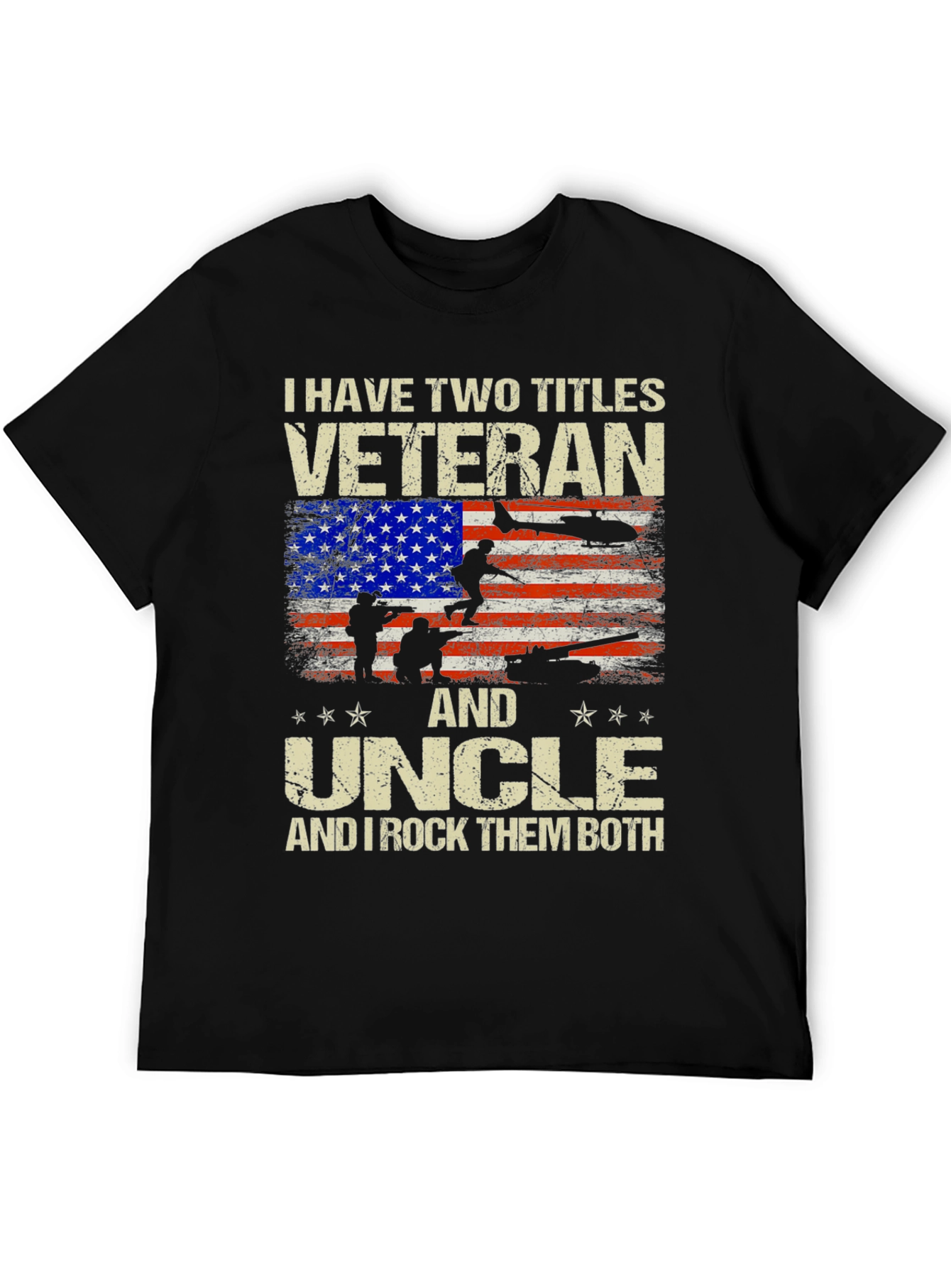 Veteran & Uncle T-Shirt - Patriotic Military Tee