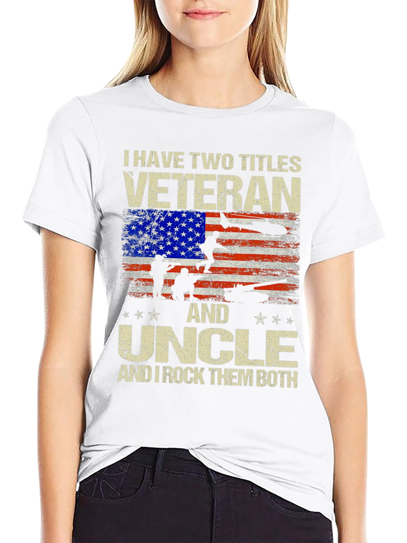 Veteran & Uncle T-Shirt - Patriotic Military Tee