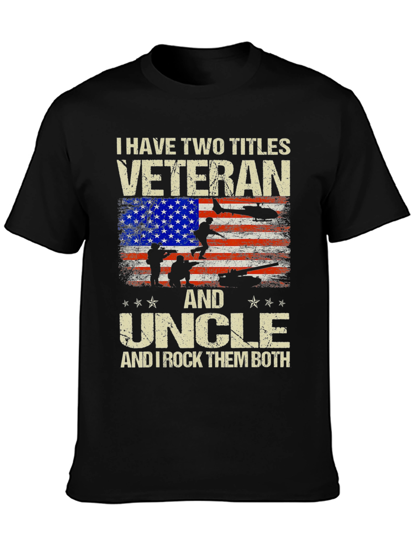 Veteran & Uncle T-Shirt - Patriotic Military Tee