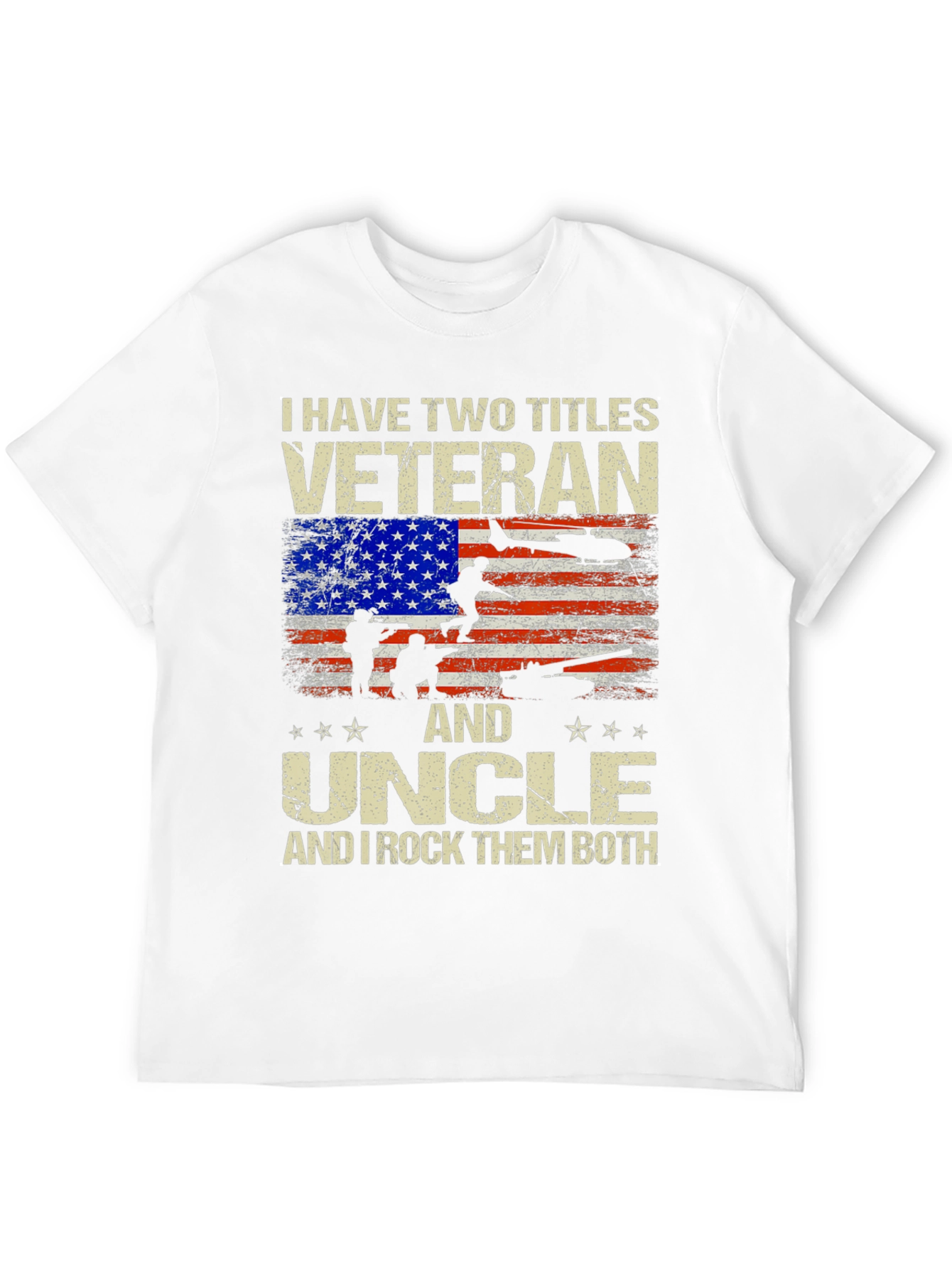 Veteran & Uncle T-Shirt - Patriotic Military Tee