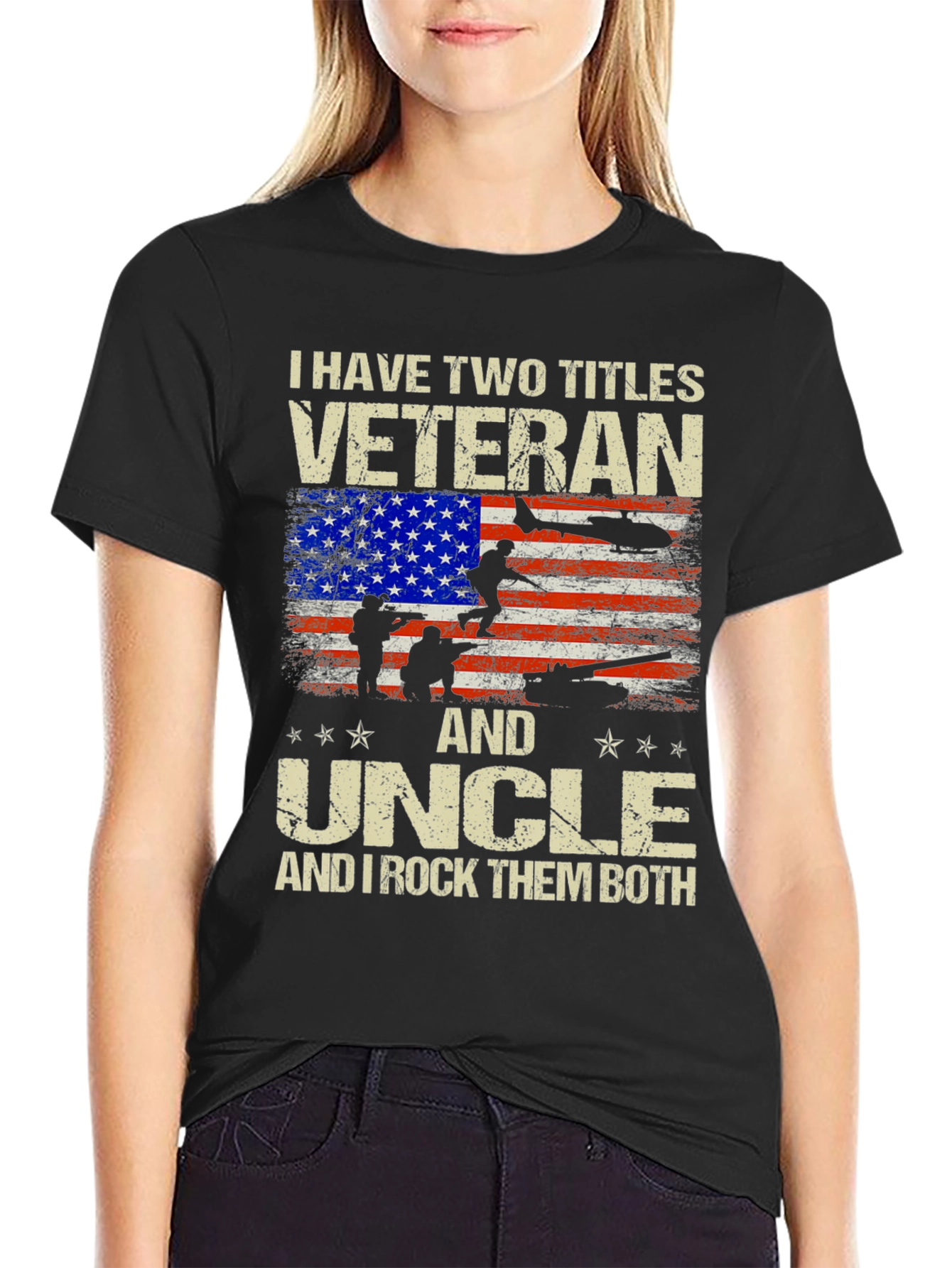 Veteran & Uncle T-Shirt - Patriotic Military Tee
