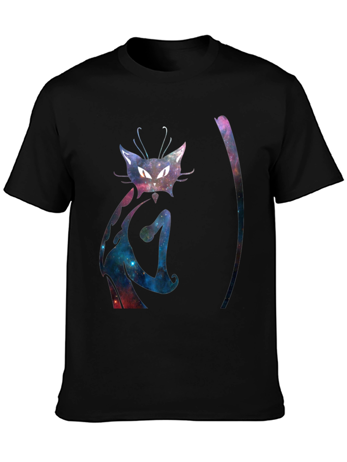 Galaxy Cat T-Shirt - Cosmic Feline Design