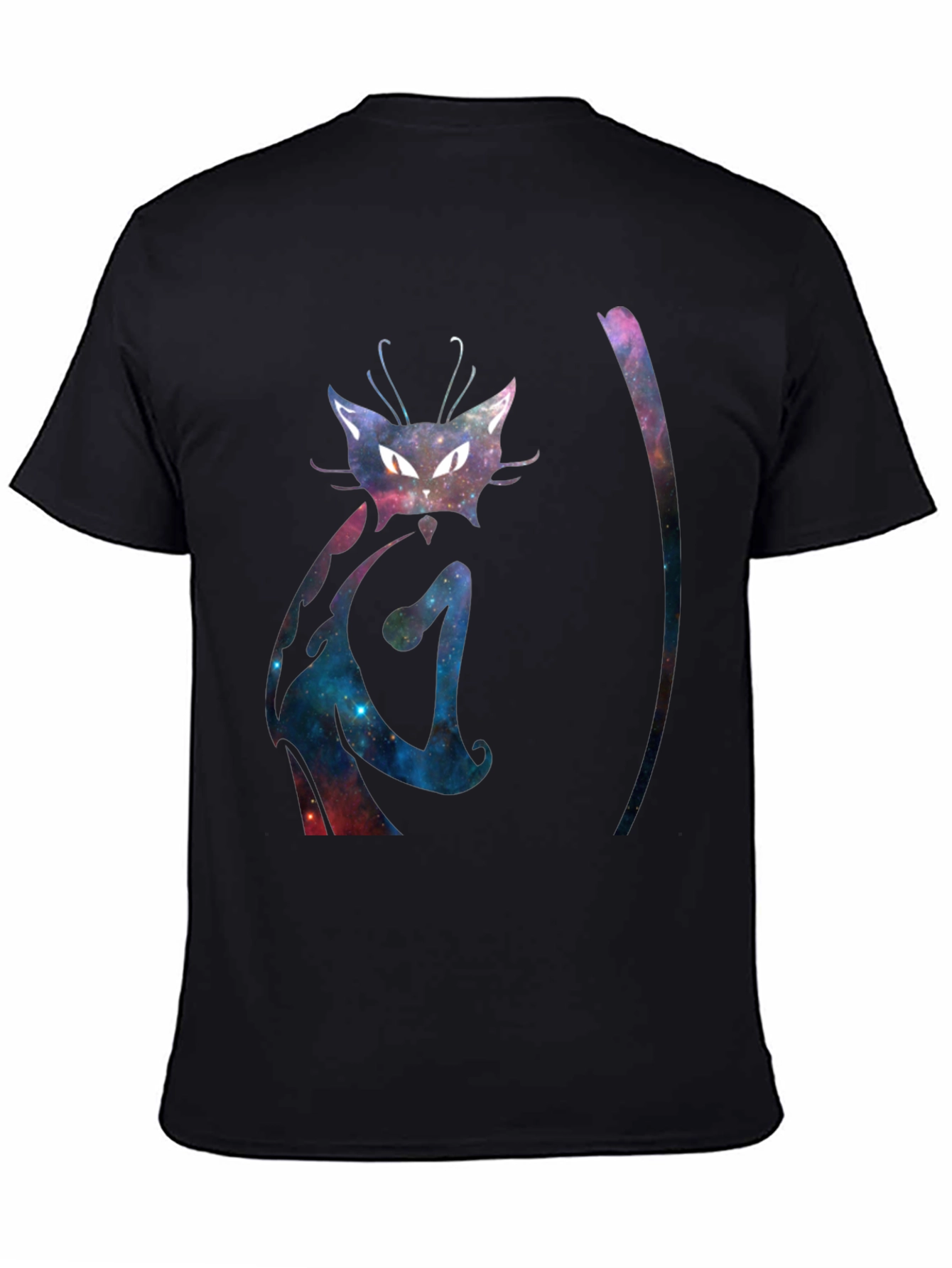 Galaxy Cat T-Shirt - Cosmic Feline Design