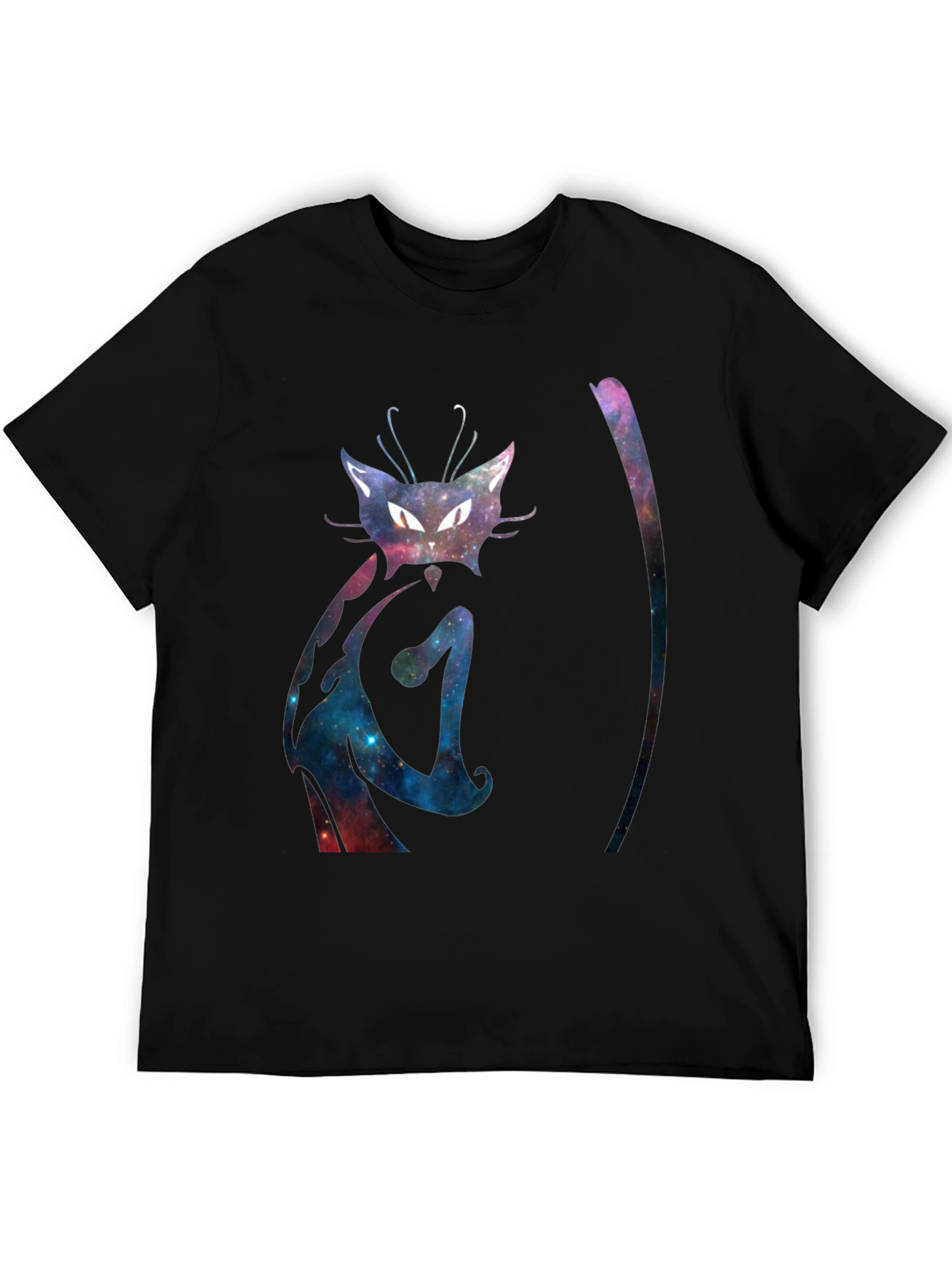 Galaxy Cat T-Shirt - Cosmic Feline Design