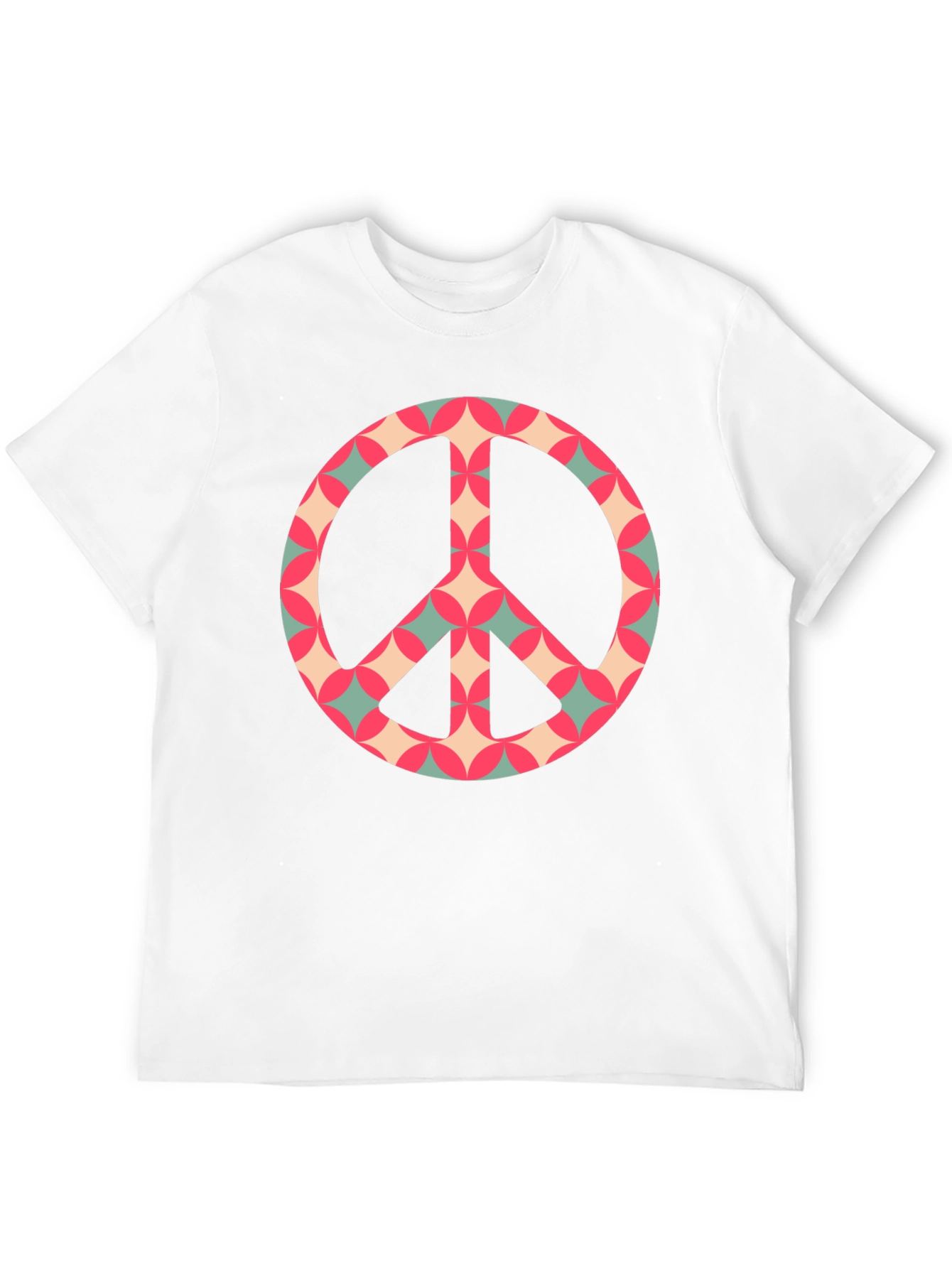 Retro Peace Sign Graphic Tee - Classic Black