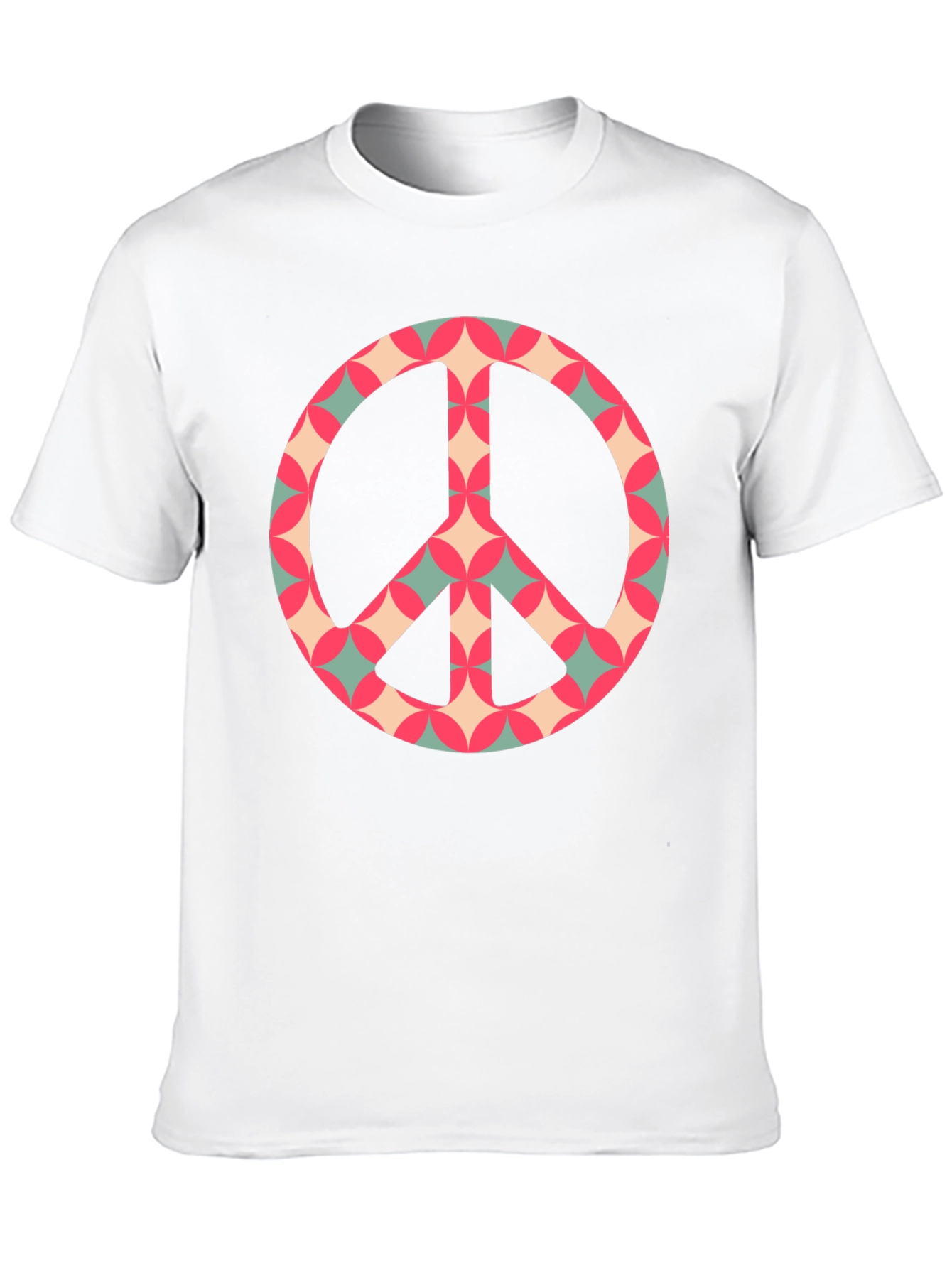 Retro Peace Sign Graphic Tee - Classic Black
