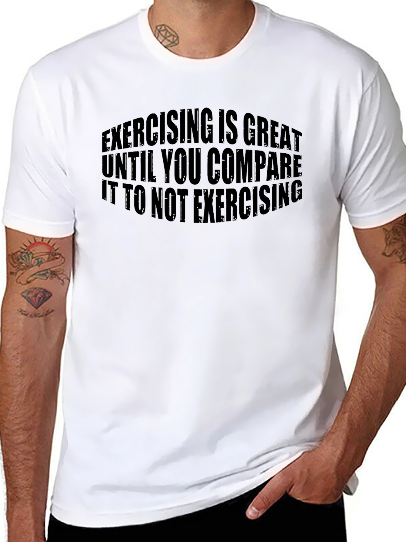 Funny Exercise T-Shirt: Exercising is Great