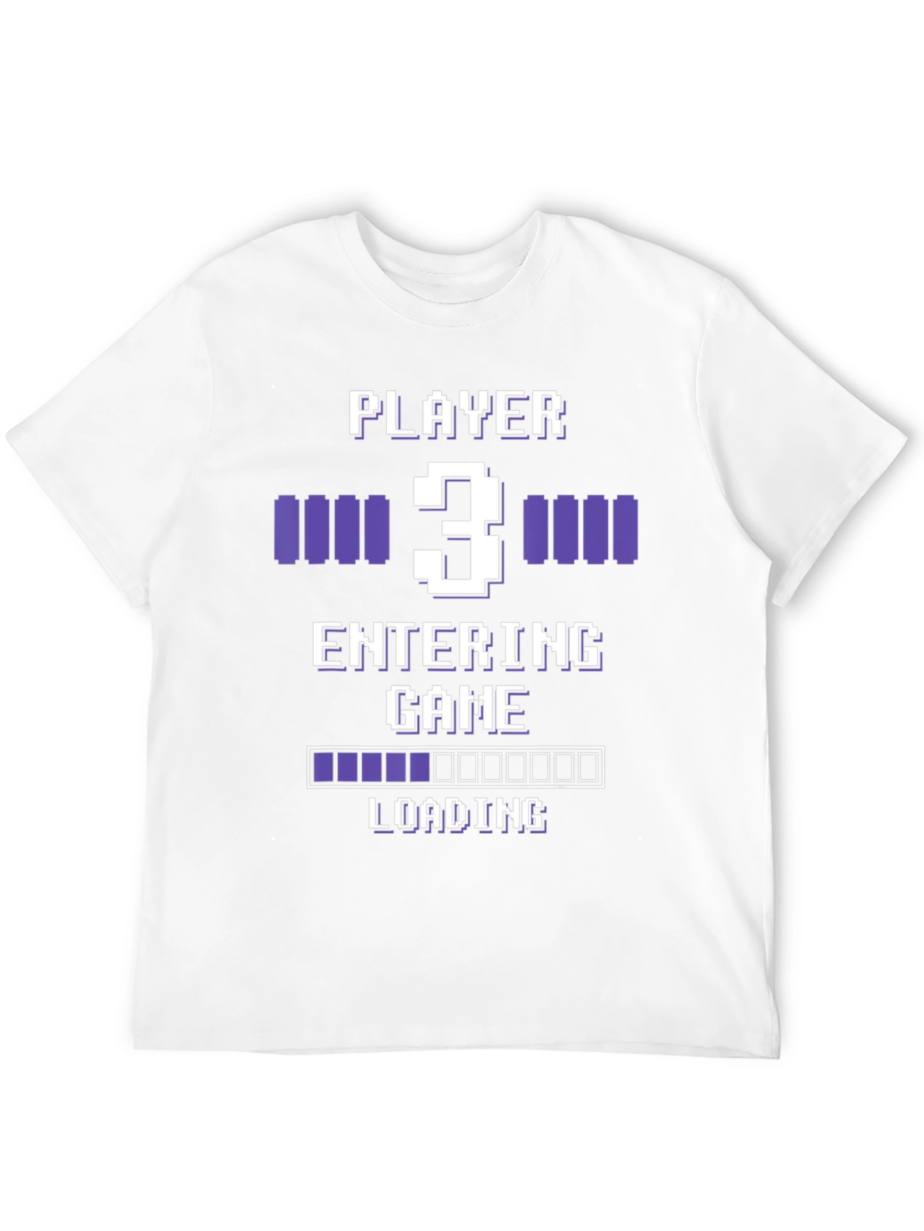 Gamer Player 3 Entering Game Black Graphic Tee