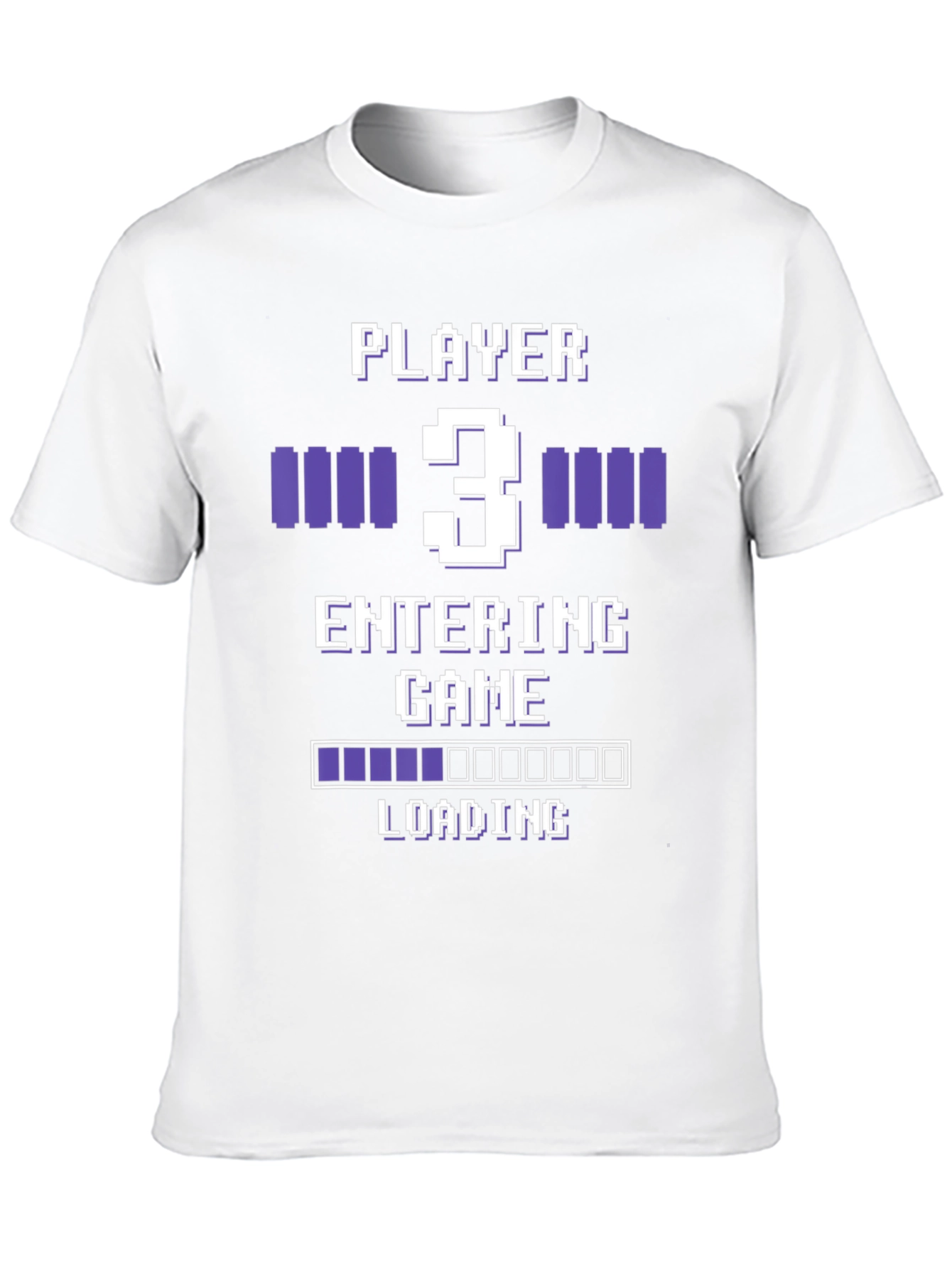 Gamer Player 3 Entering Game Black Graphic Tee