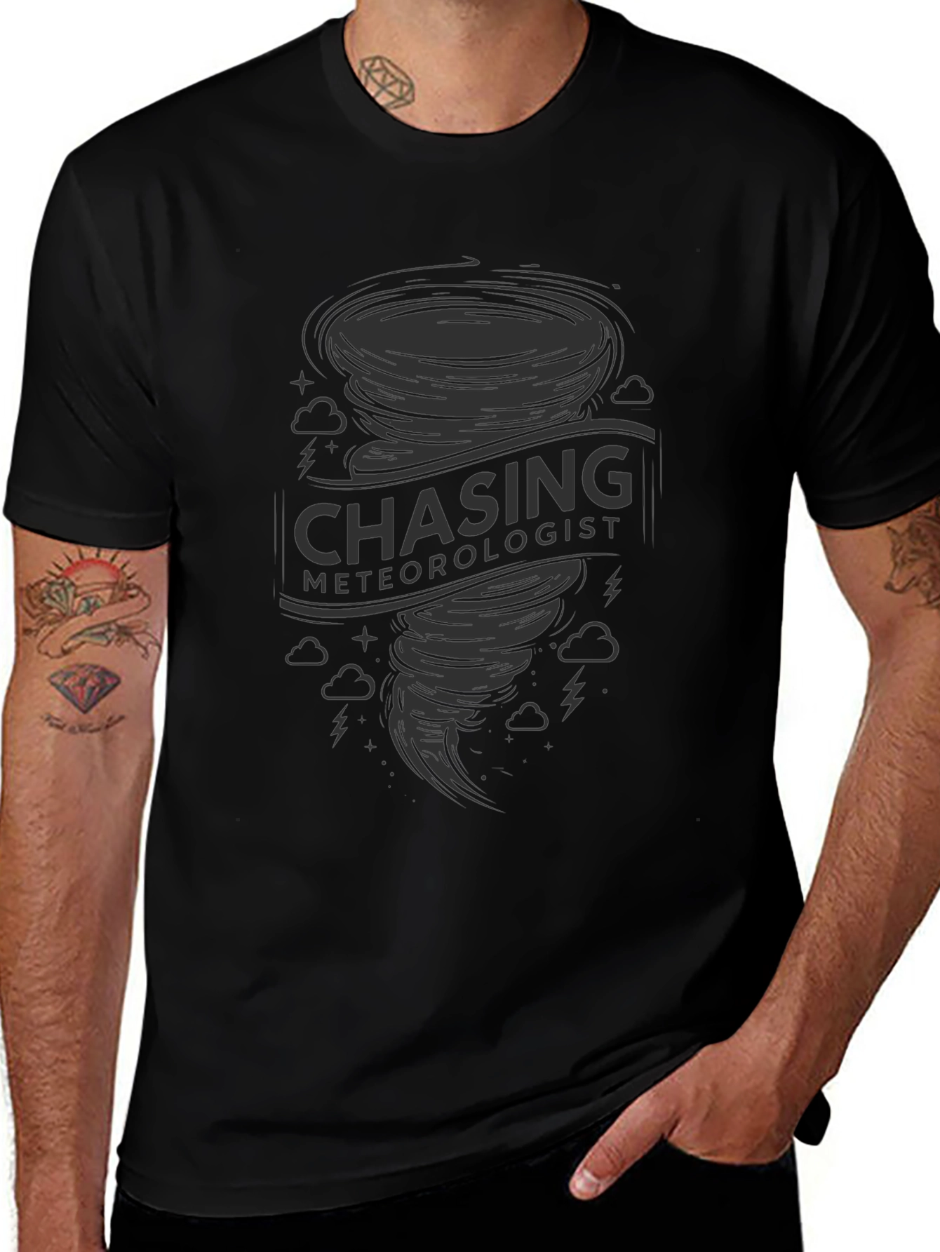Chasing Meteorologist Tornado Graphic T-Shirt