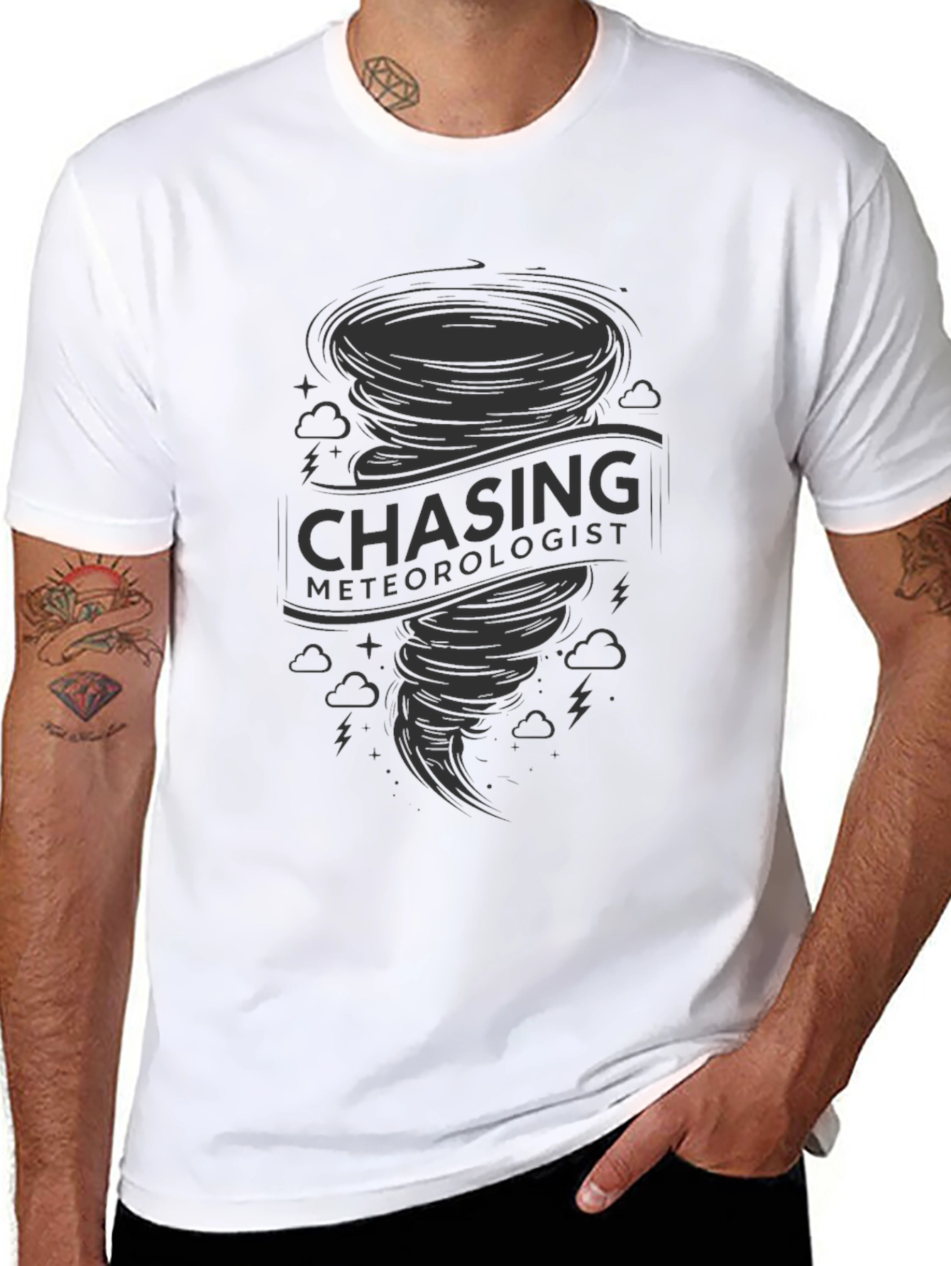 Chasing Meteorologist Tornado Graphic T-Shirt