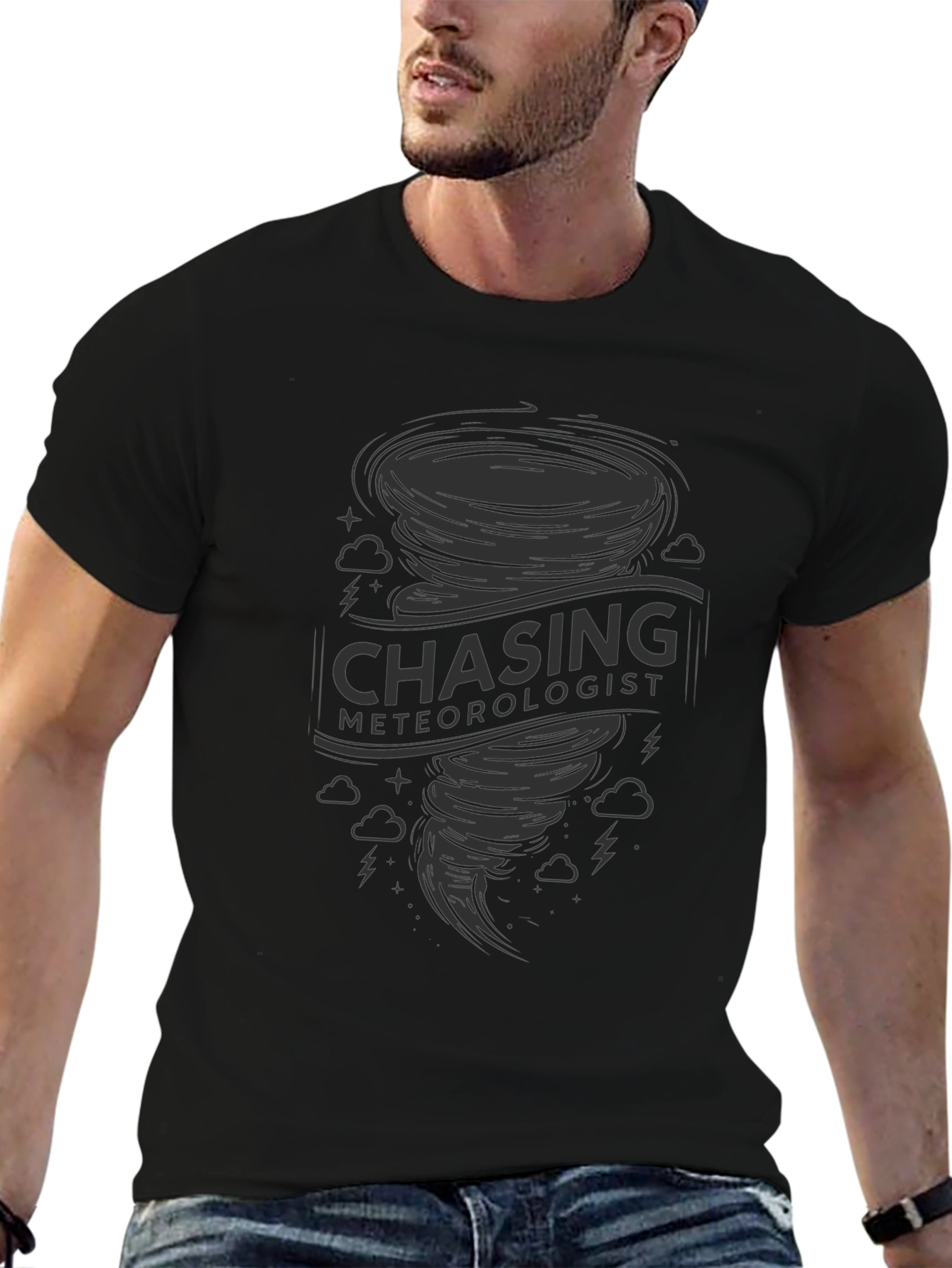 Chasing Meteorologist Tornado Graphic T-Shirt
