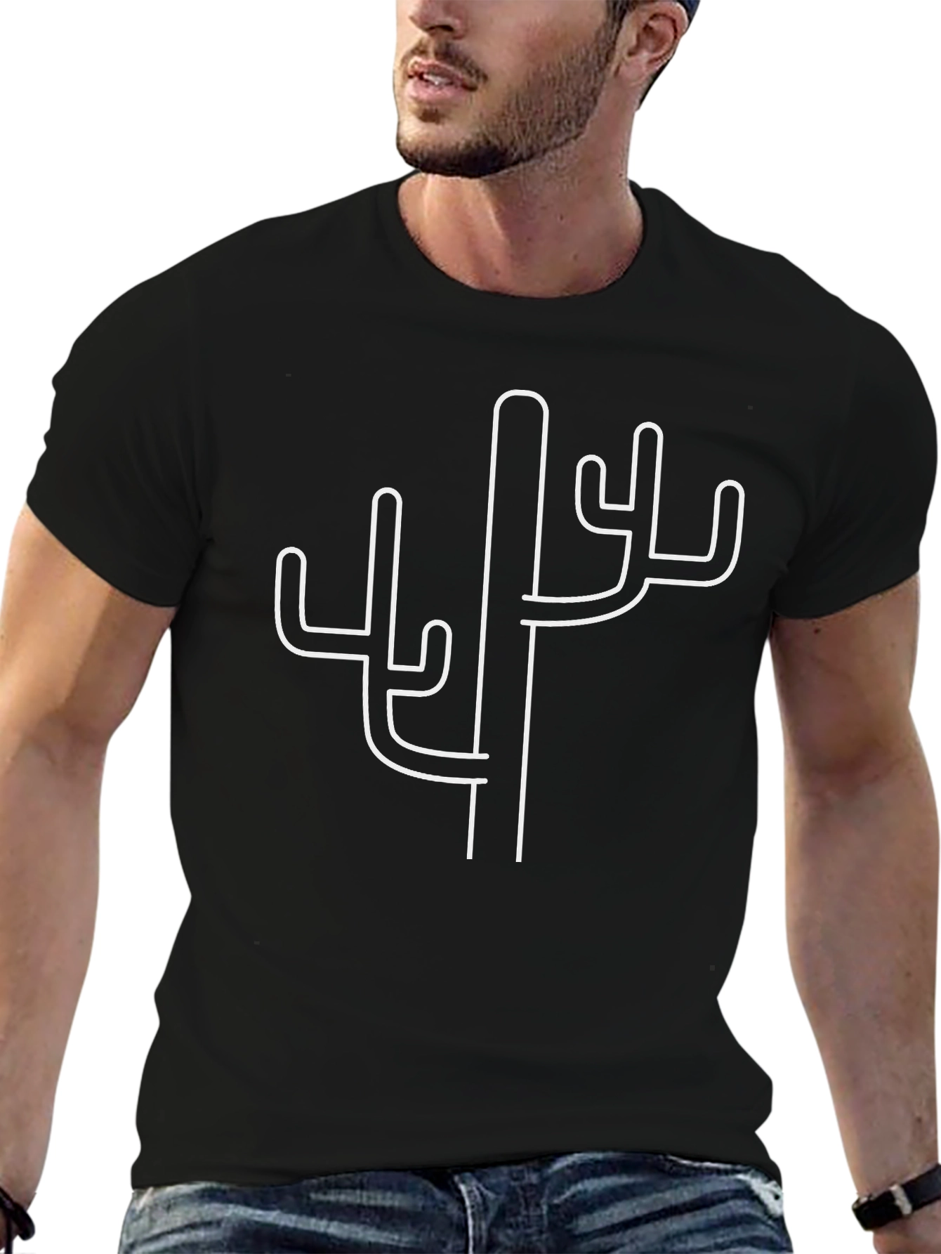 Cactus Graphic Tee - Modern Desert Style