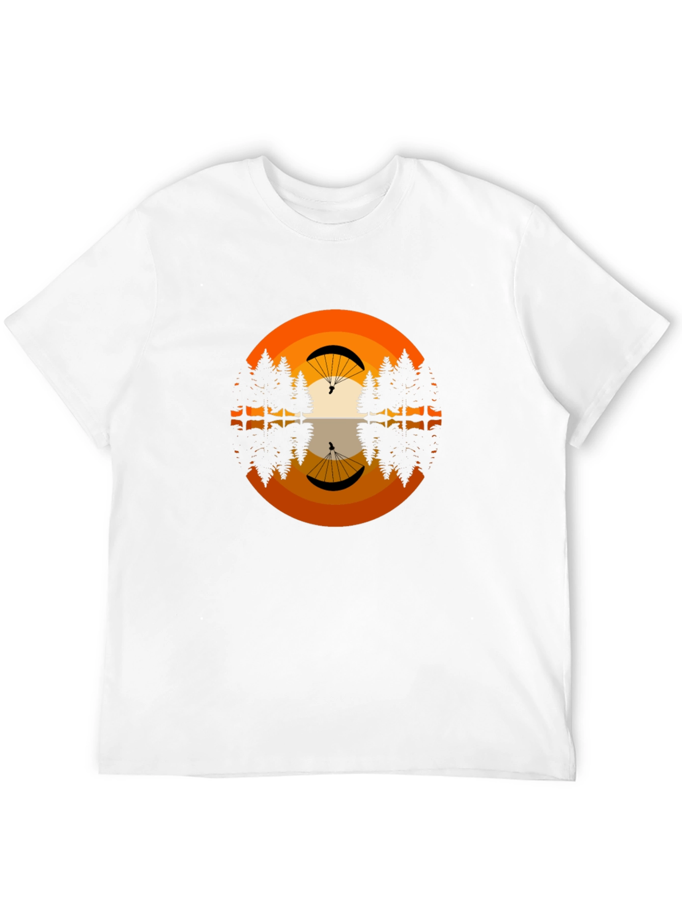 Sunset Paragliding T-Shirt - Nature Reflection Design