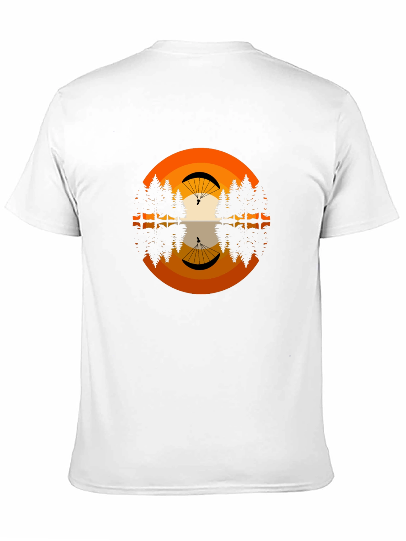 Sunset Paragliding T-Shirt - Nature Reflection Design