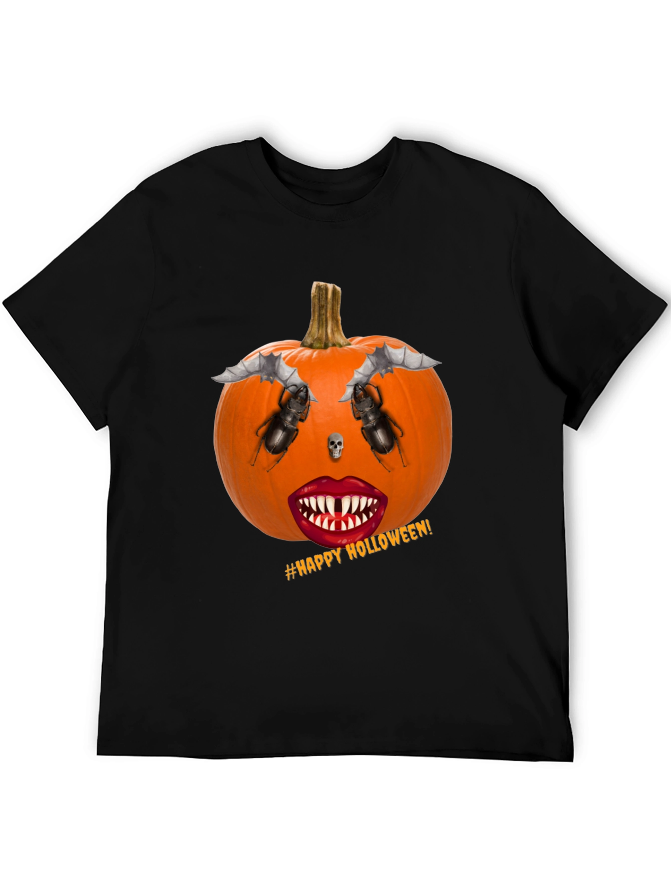 Halloween Pumpkin Face Graphic T-Shirt