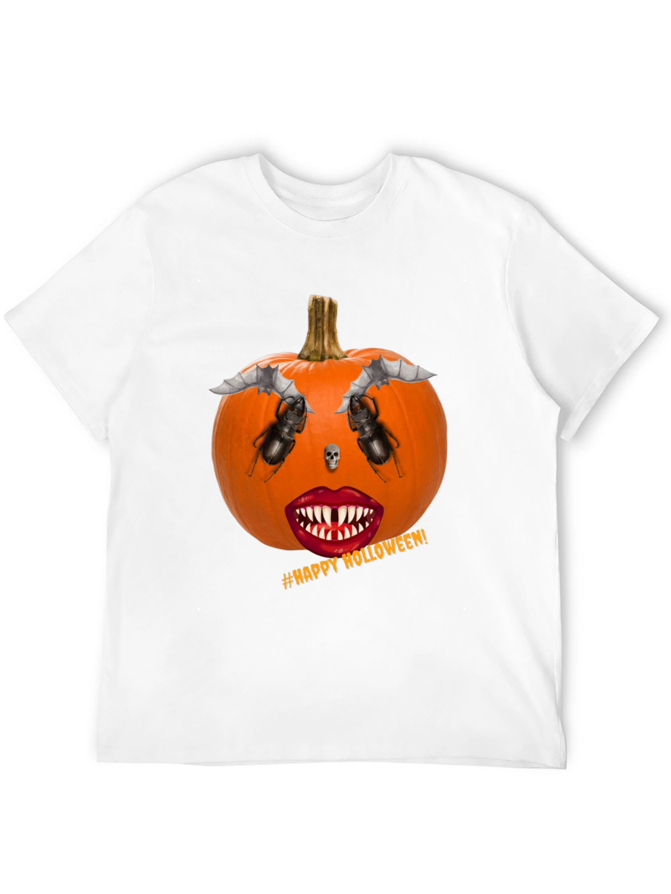 Halloween Pumpkin Face Graphic T-Shirt