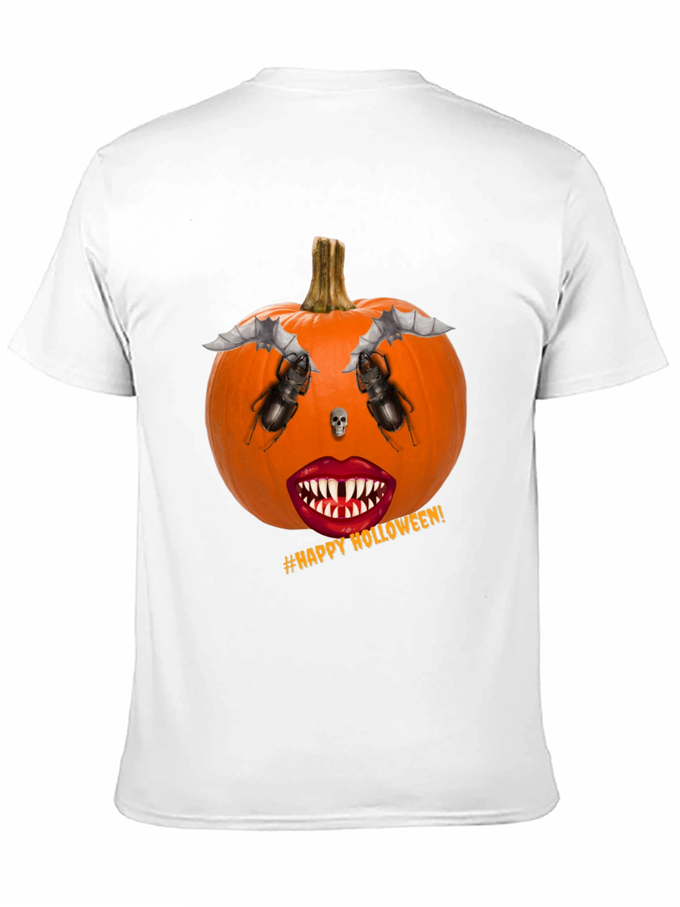 Halloween Pumpkin Face Graphic T-Shirt