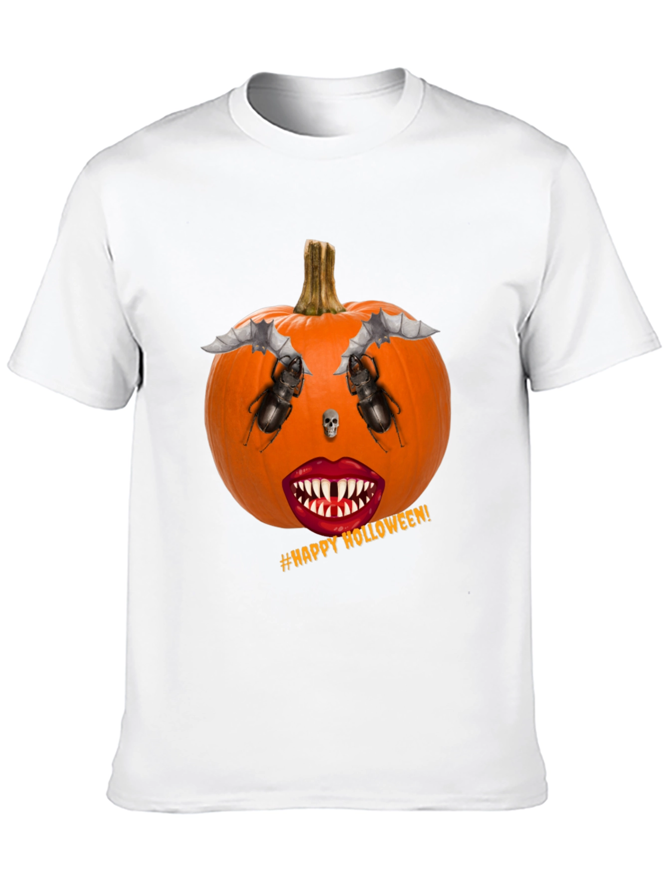 Halloween Pumpkin Face Graphic T-Shirt