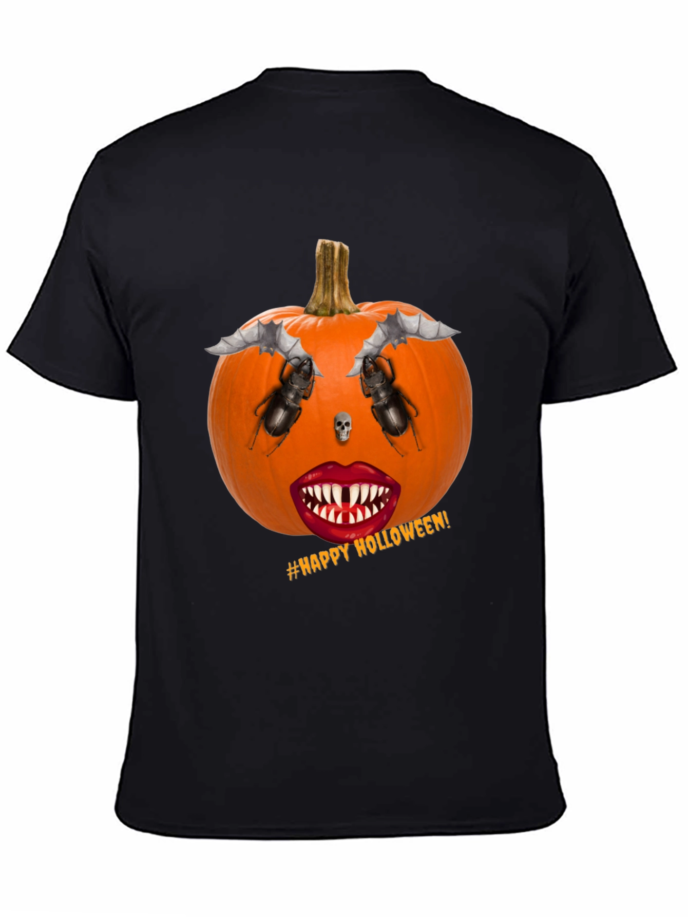 Halloween Pumpkin Face Graphic T-Shirt