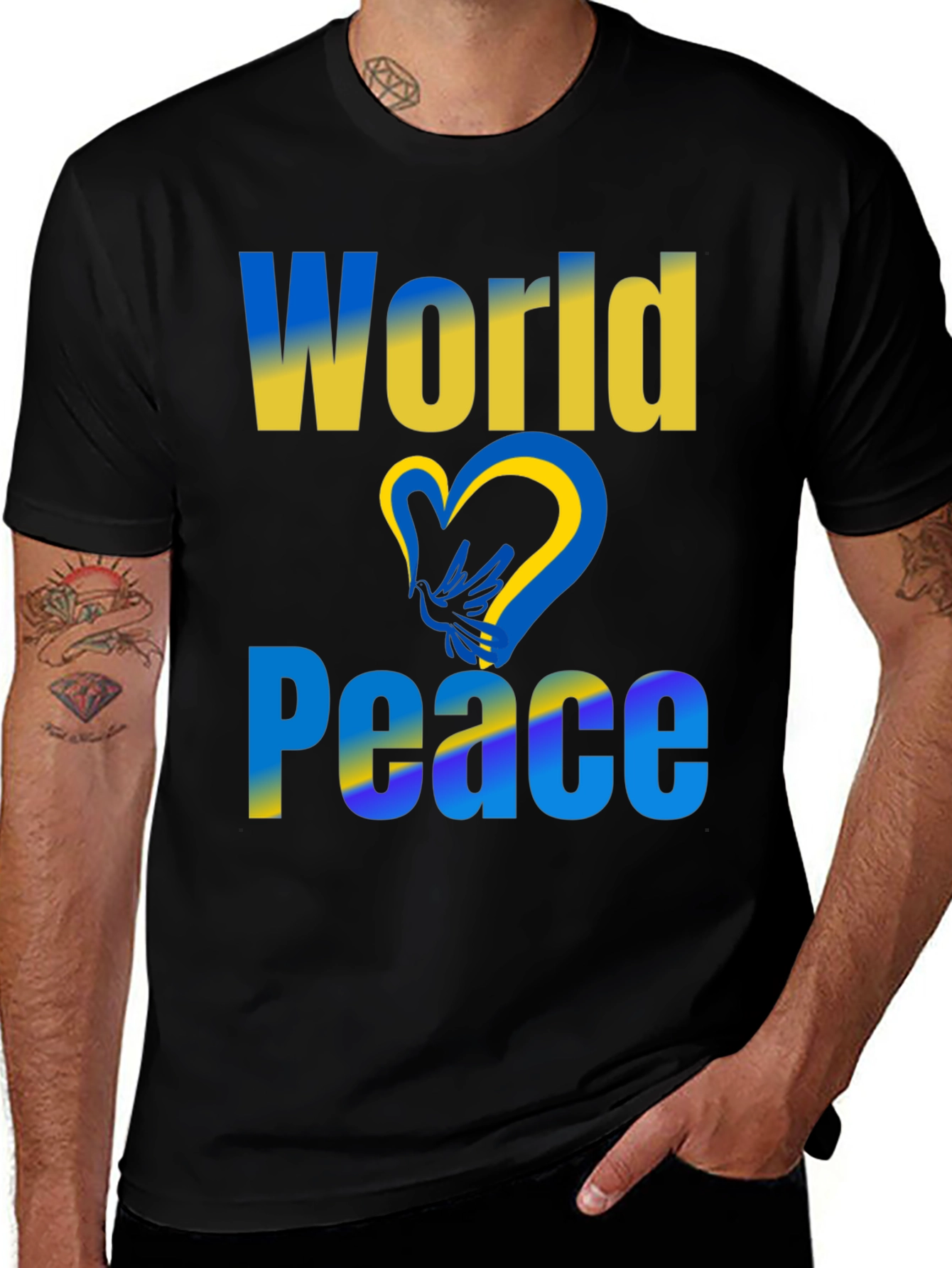 World Peace Ukraine Flag T-Shirt