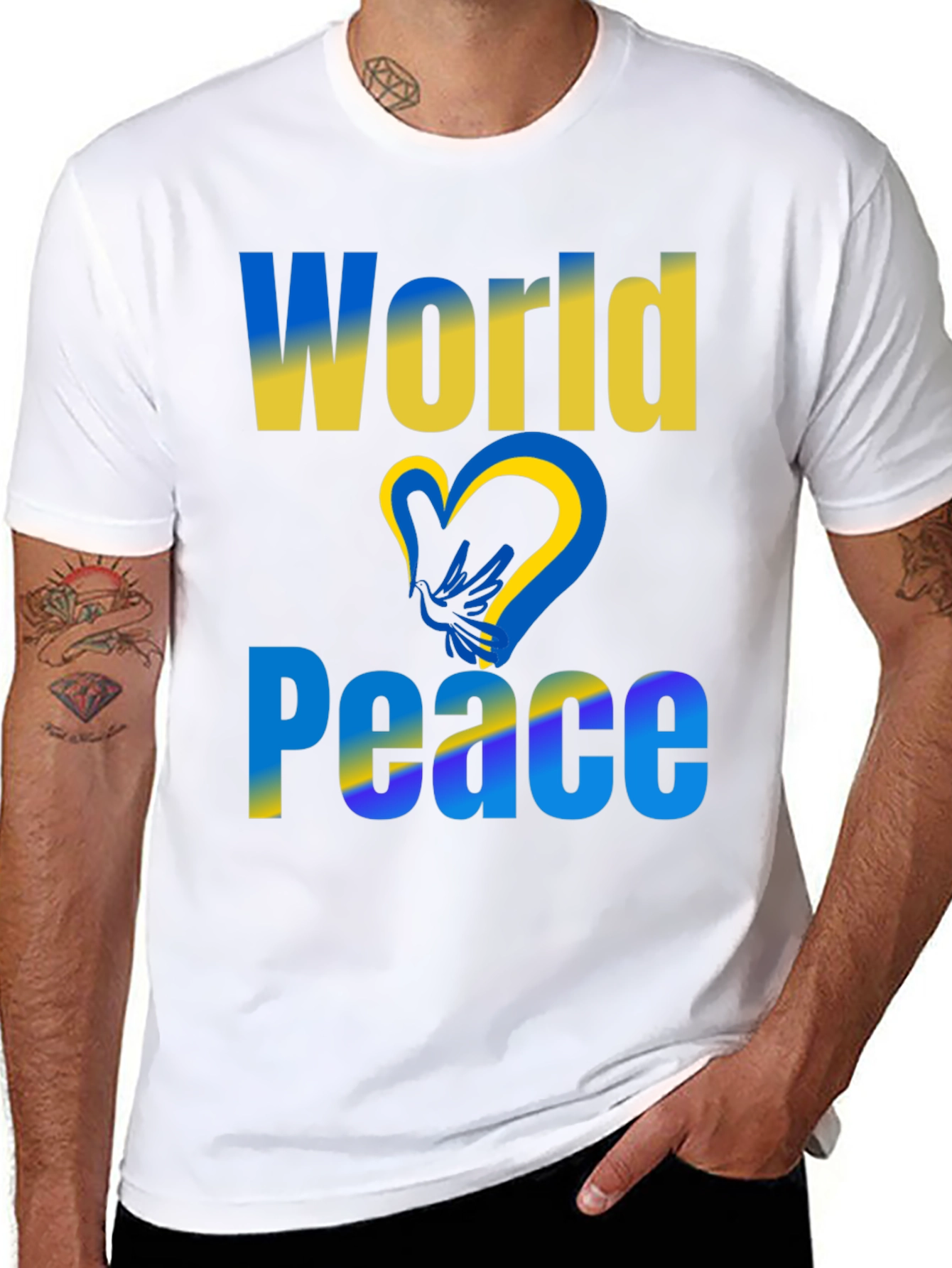 World Peace Ukraine Flag T-Shirt