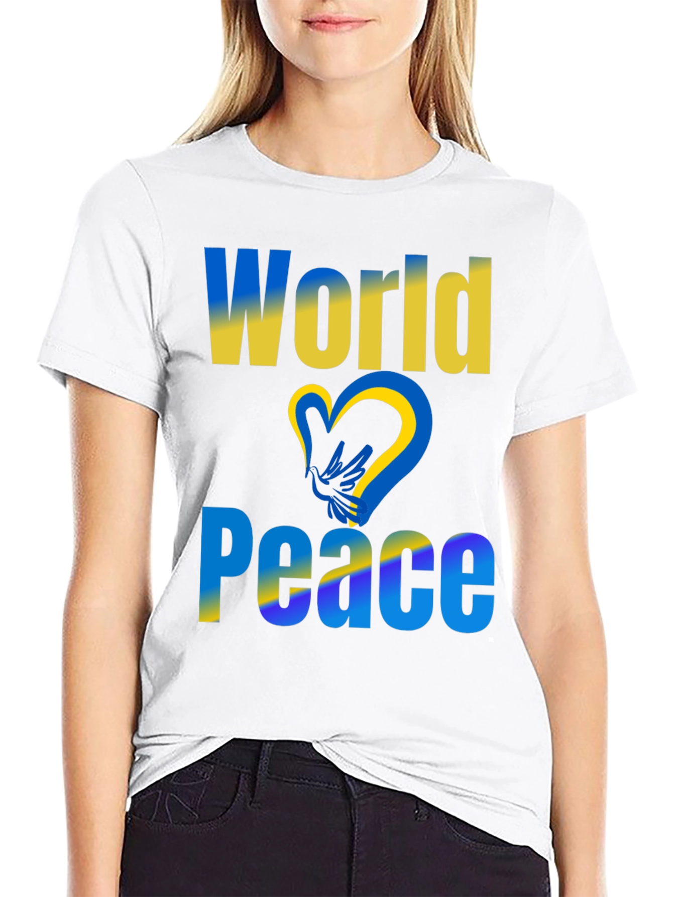 World Peace Ukraine Flag T-Shirt