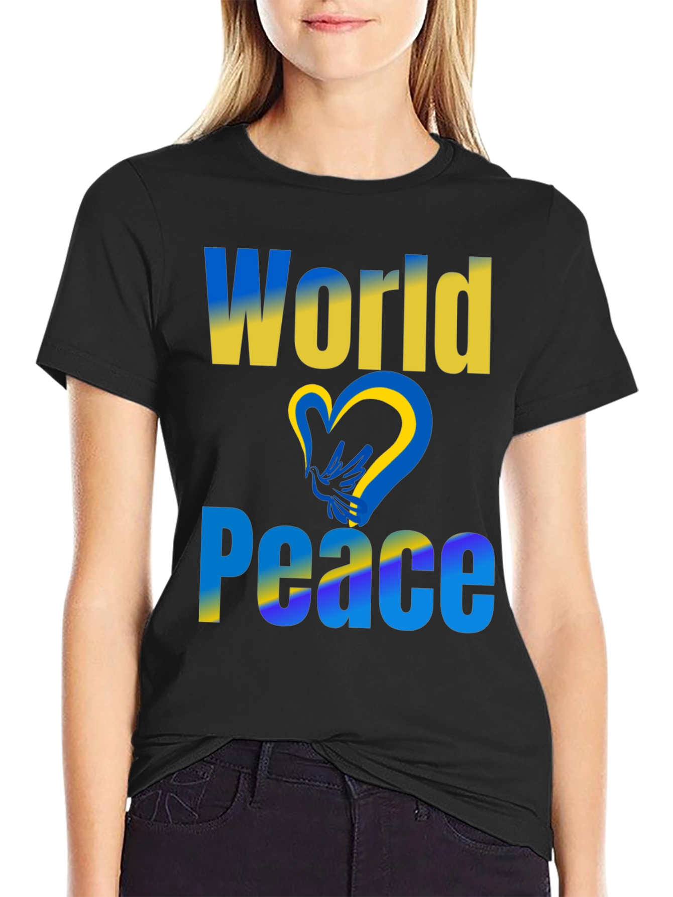 World Peace Ukraine Flag T-Shirt
