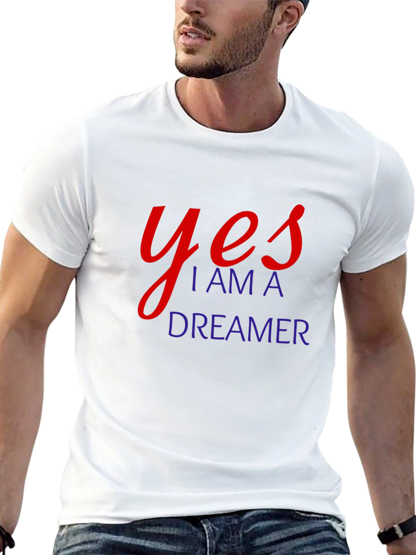 Yes I am a Dreamer Black Tee Shirt