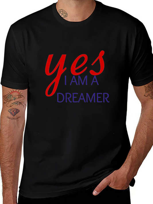 Yes I am a Dreamer Black Tee Shirt
