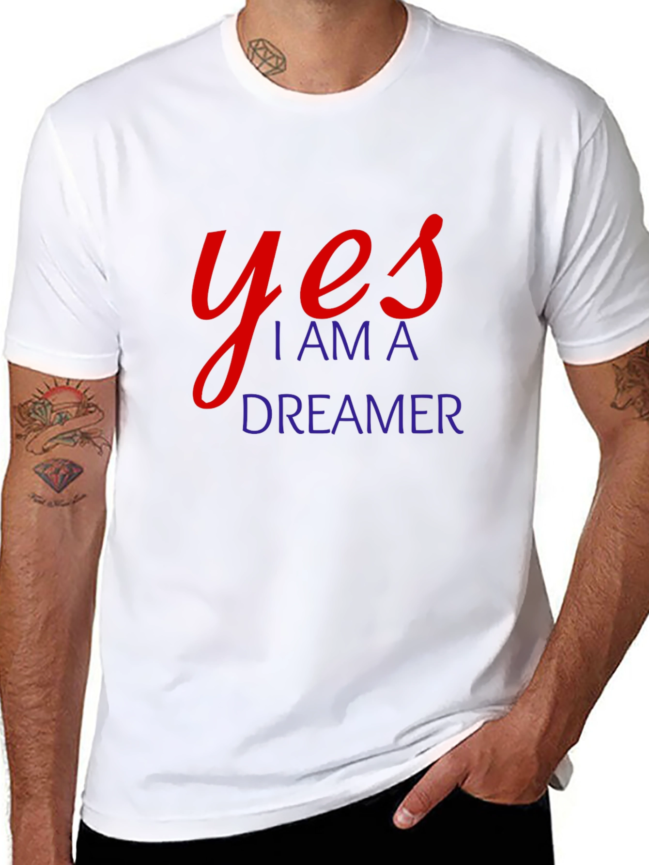 Yes I am a Dreamer Black Tee Shirt