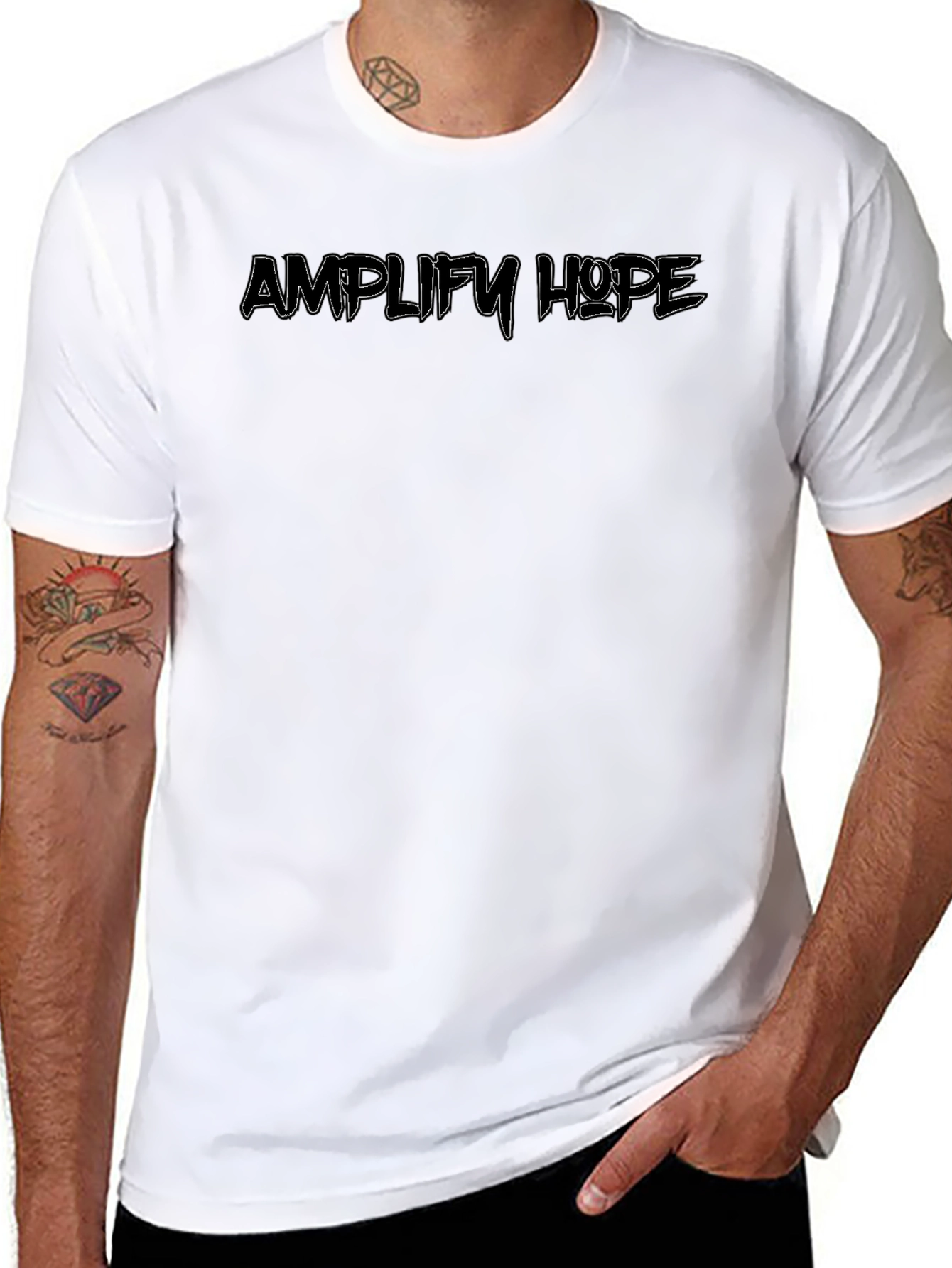 Amplify Hope Black Graphic T-Shirt