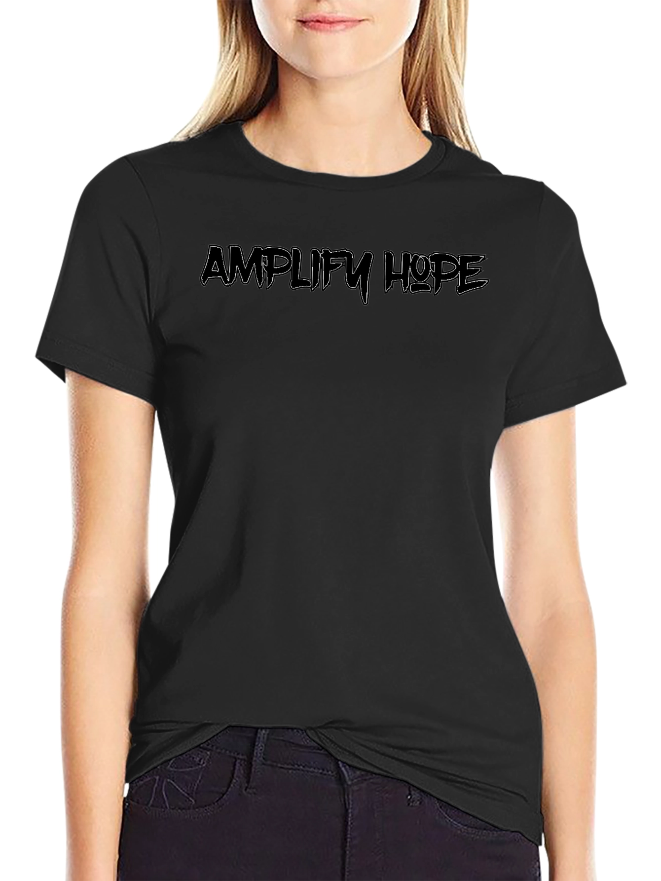 Amplify Hope Black Graphic T-Shirt
