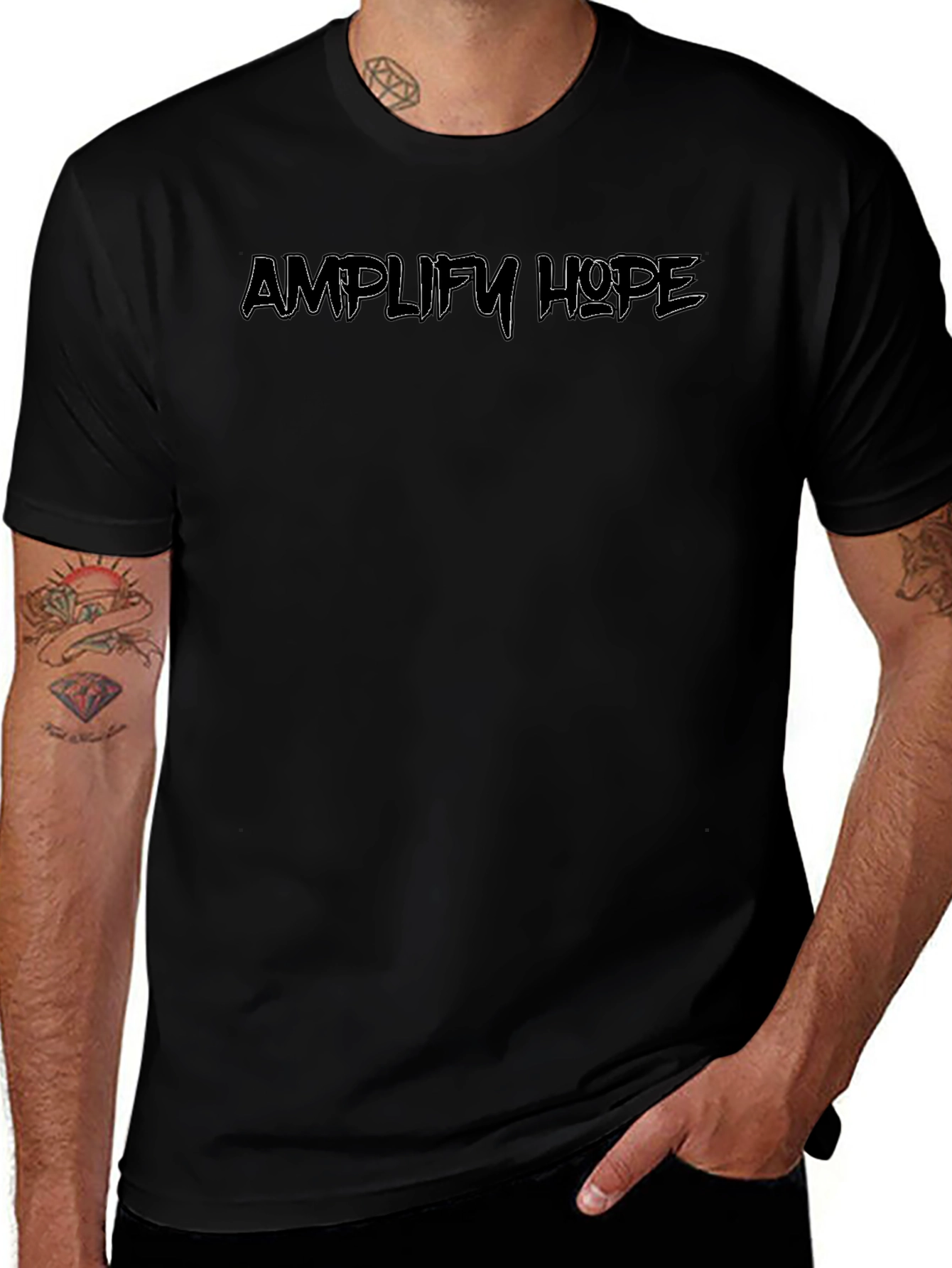 Amplify Hope Black Graphic T-Shirt