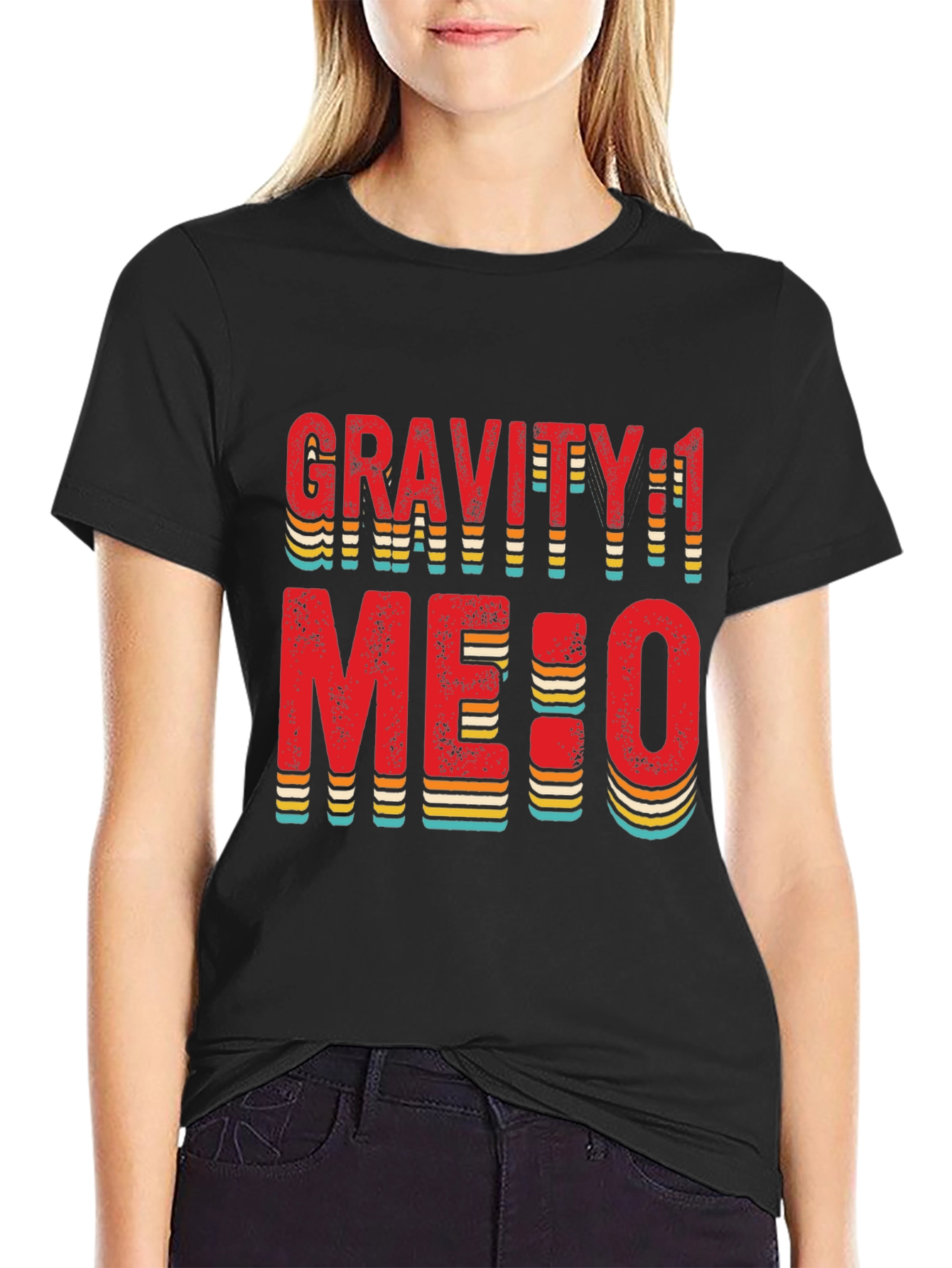 Gravity 1 Me:0 T-Shirt Black Cotton