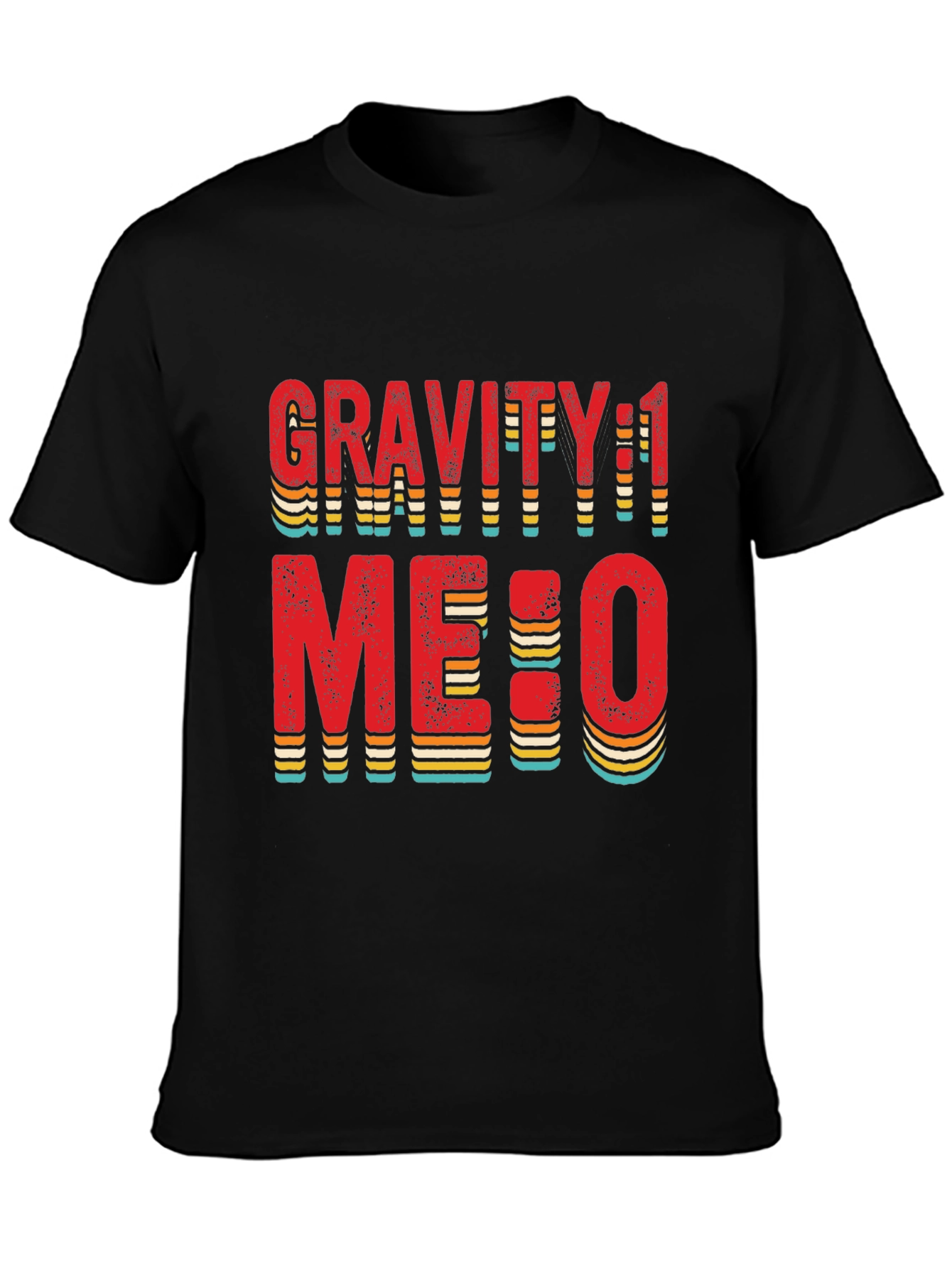Gravity 1 Me:0 T-Shirt Black Cotton