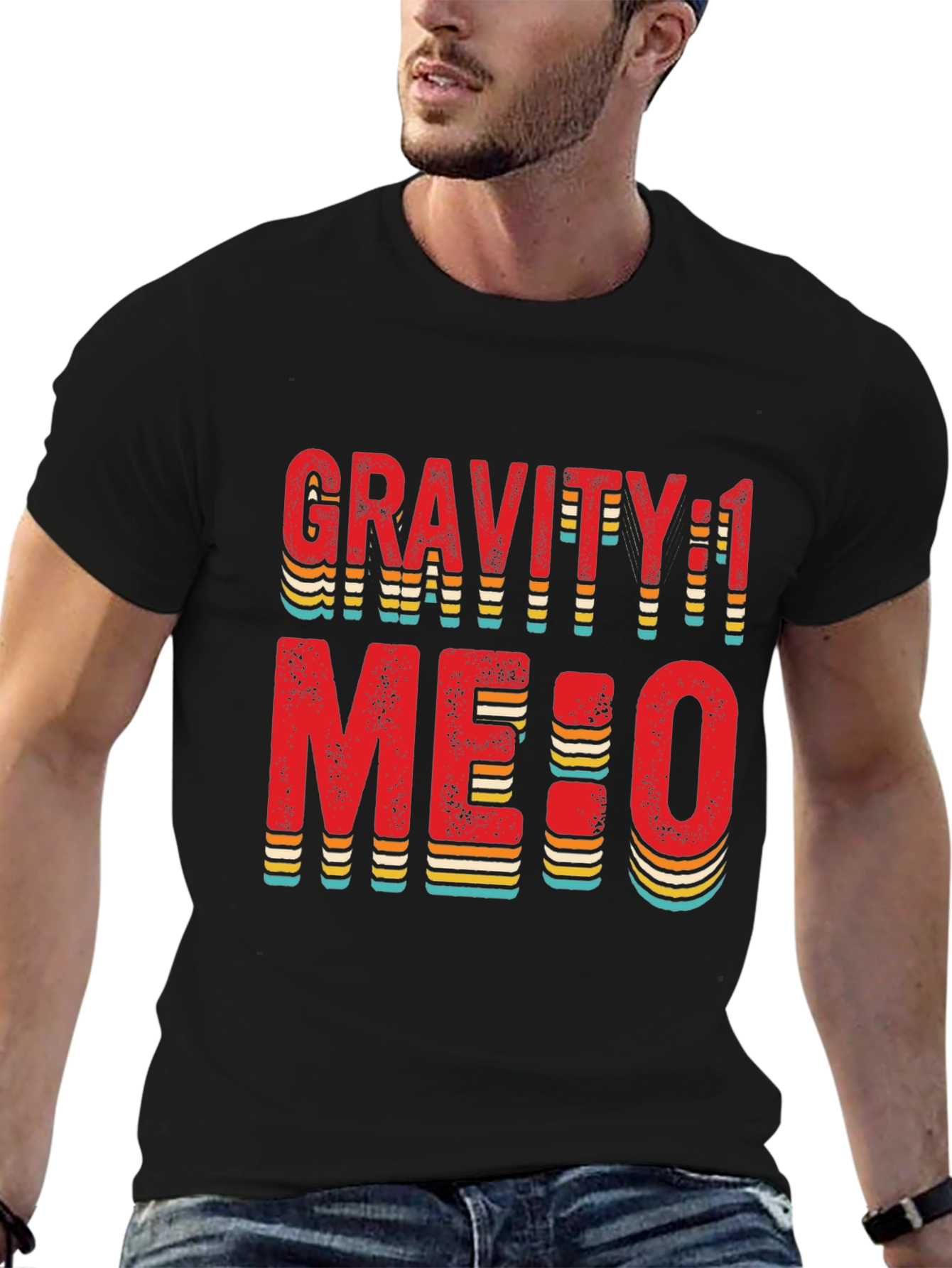Gravity 1 Me:0 T-Shirt Black Cotton