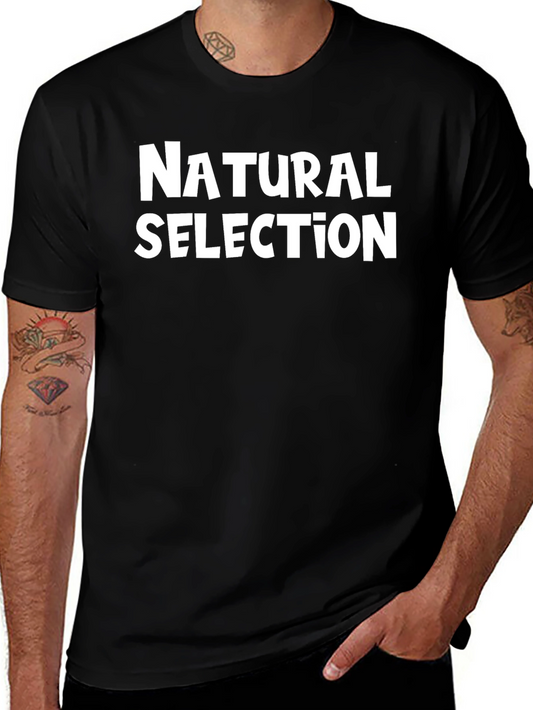 Natural Selection Graphic T-Shirt - Black Cotton Tee