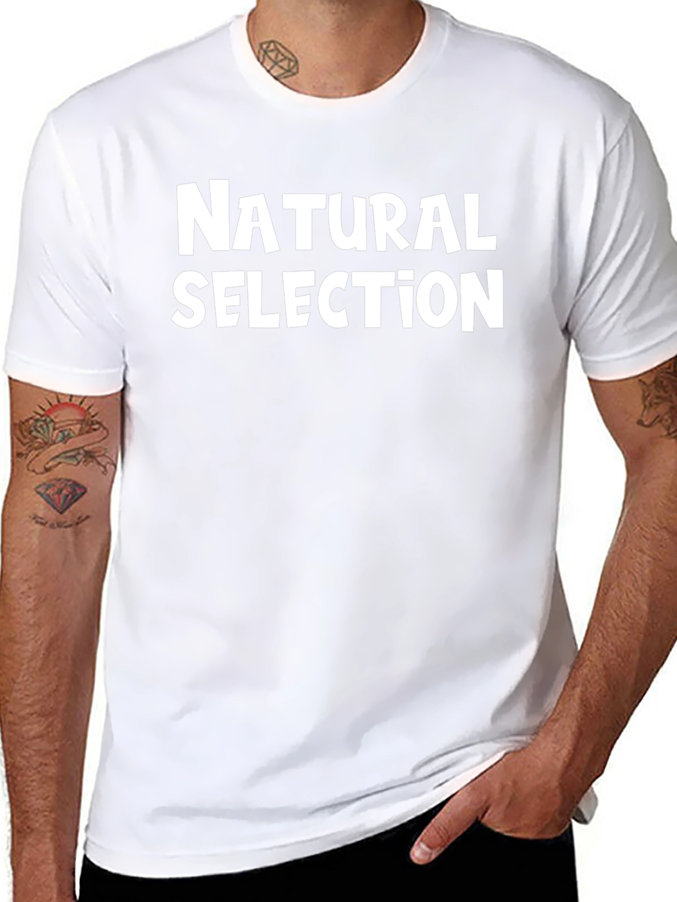 Natural Selection Graphic T-Shirt - Black Cotton Tee