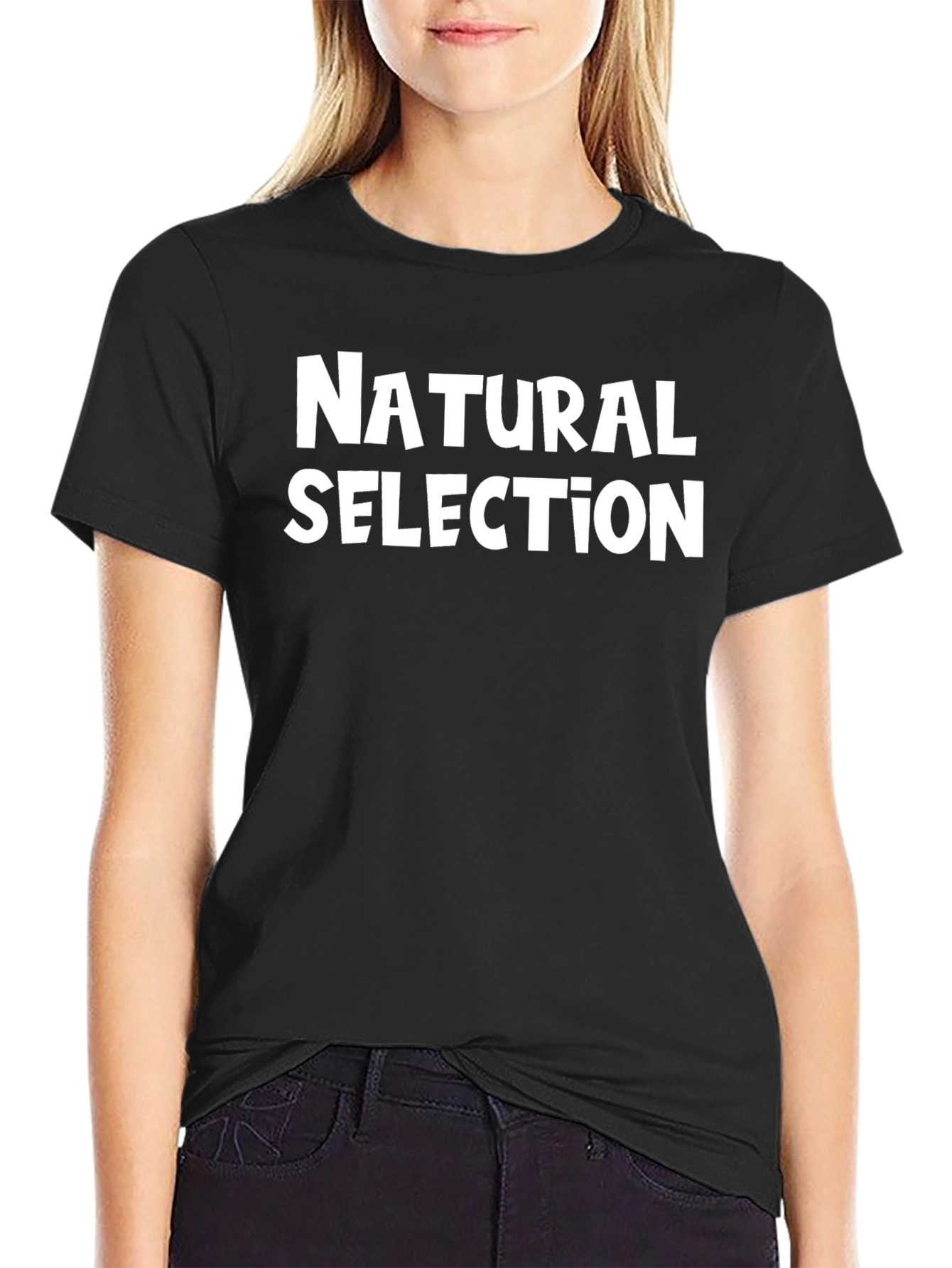 Natural Selection Graphic T-Shirt - Black Cotton Tee