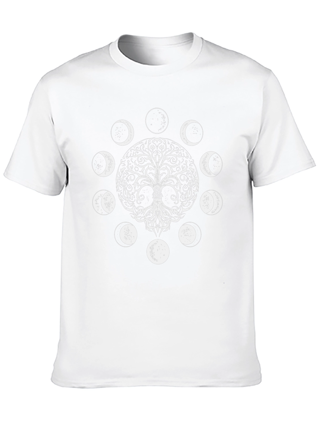Tree of Life Moon Phases Black T-Shirt