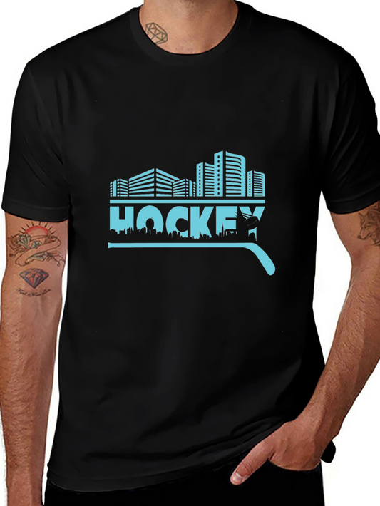 Urban Hockey T-Shirt - Cityscape Design