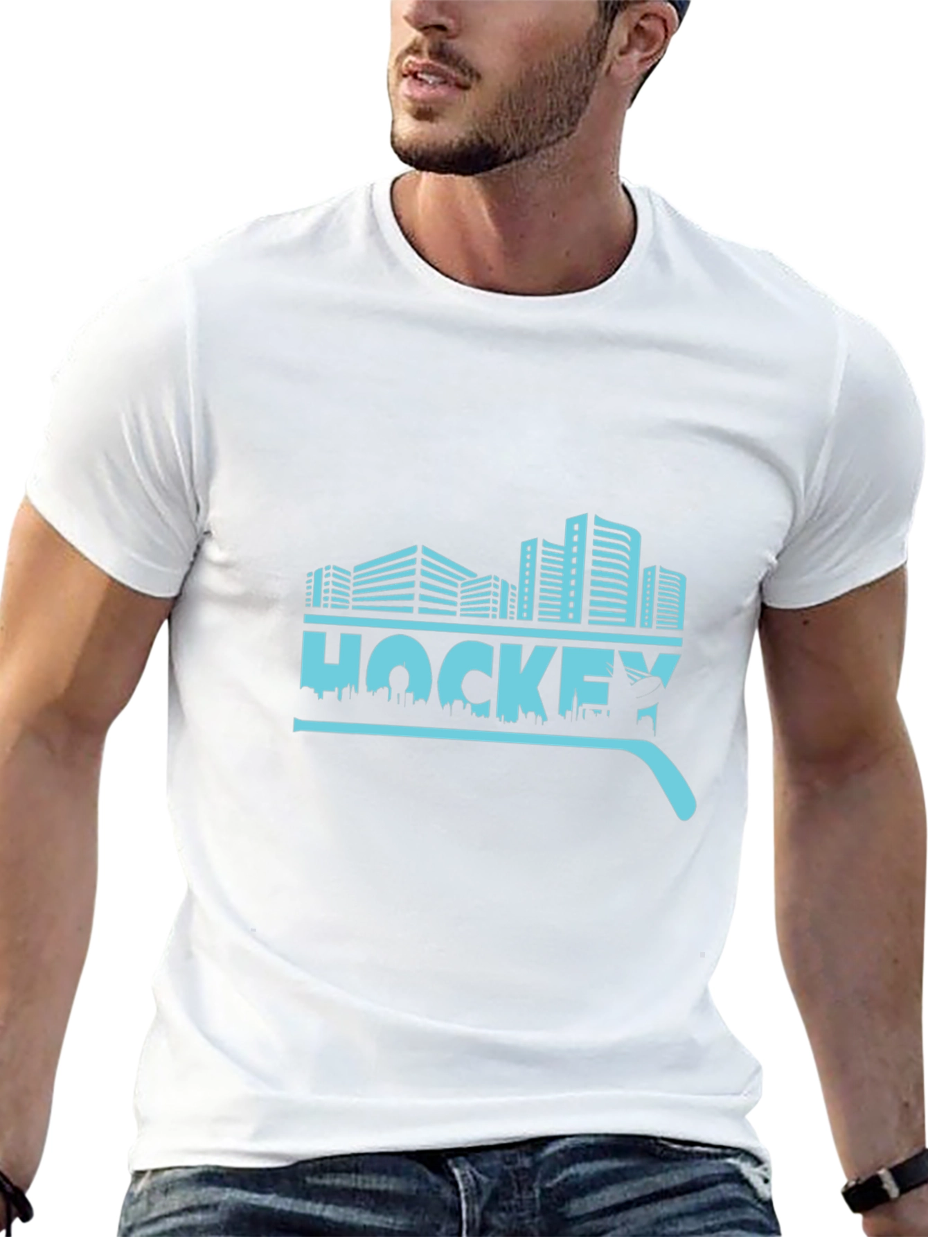 Urban Hockey T-Shirt - Cityscape Design