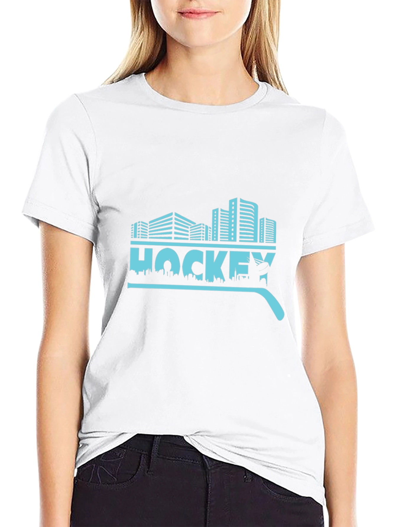 Urban Hockey T-Shirt - Cityscape Design